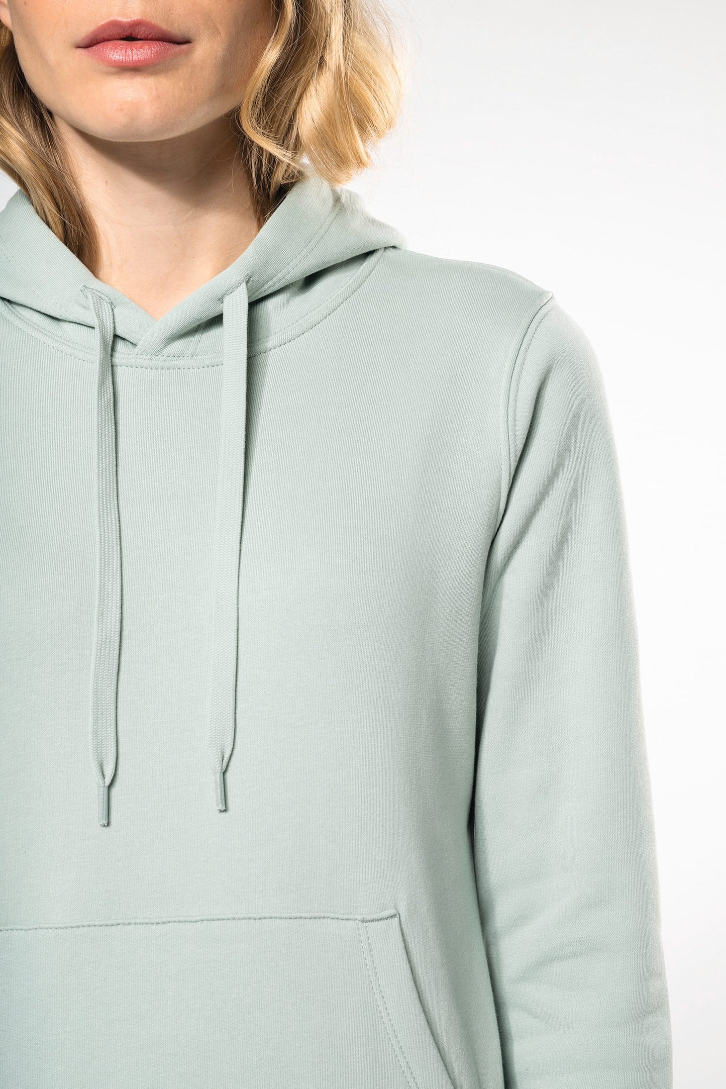 K4028C - Felpa eco-sostenibile donna con cappuccio
