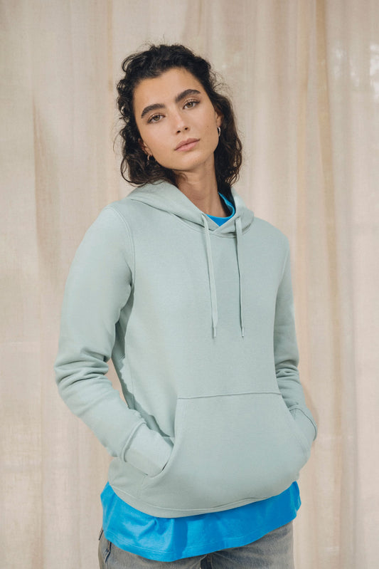 K4028C - Felpa eco-sostenibile donna con cappuccio