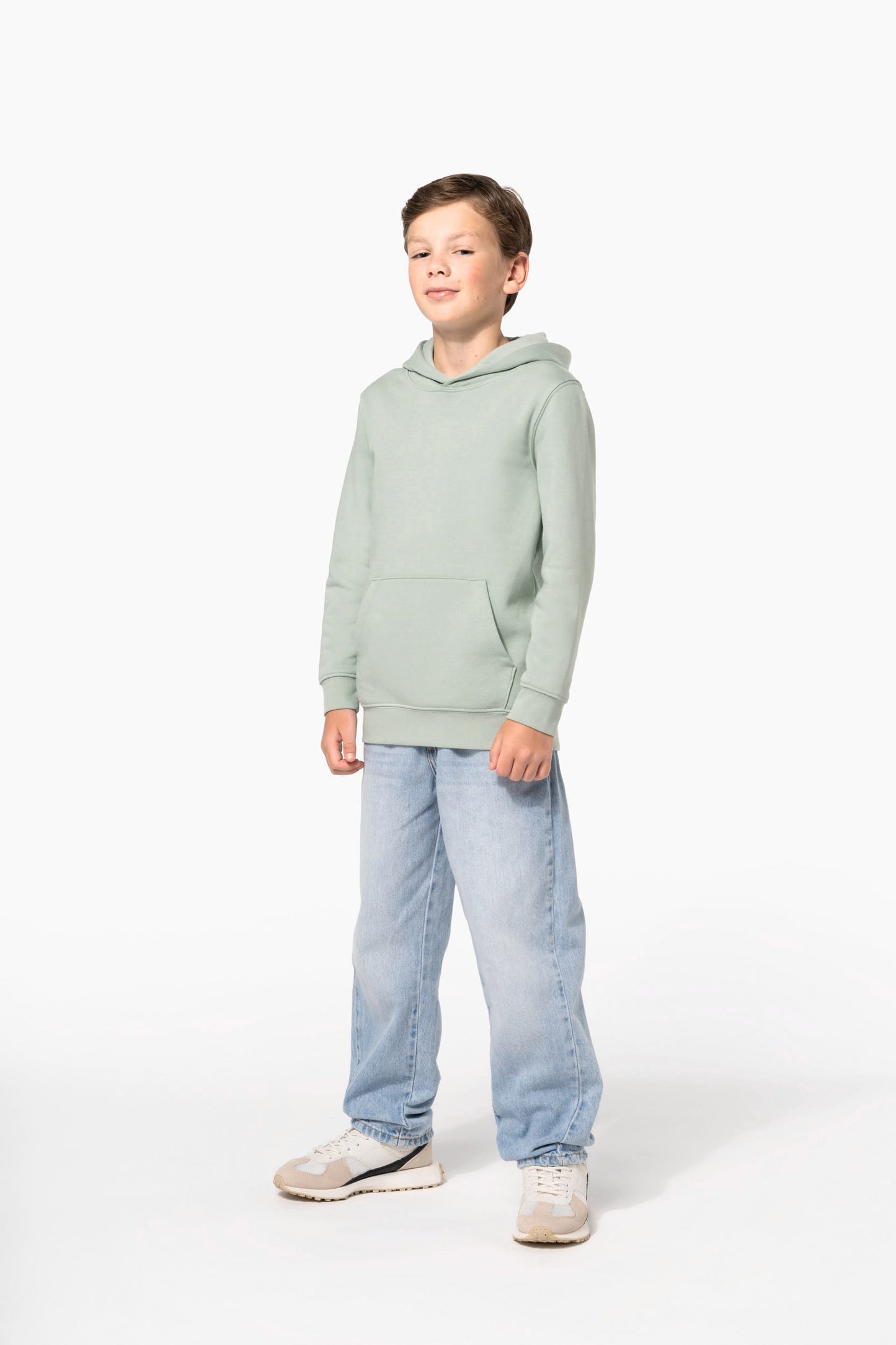 K4029C - Felpa ecosostenibile bambino con cappuccio