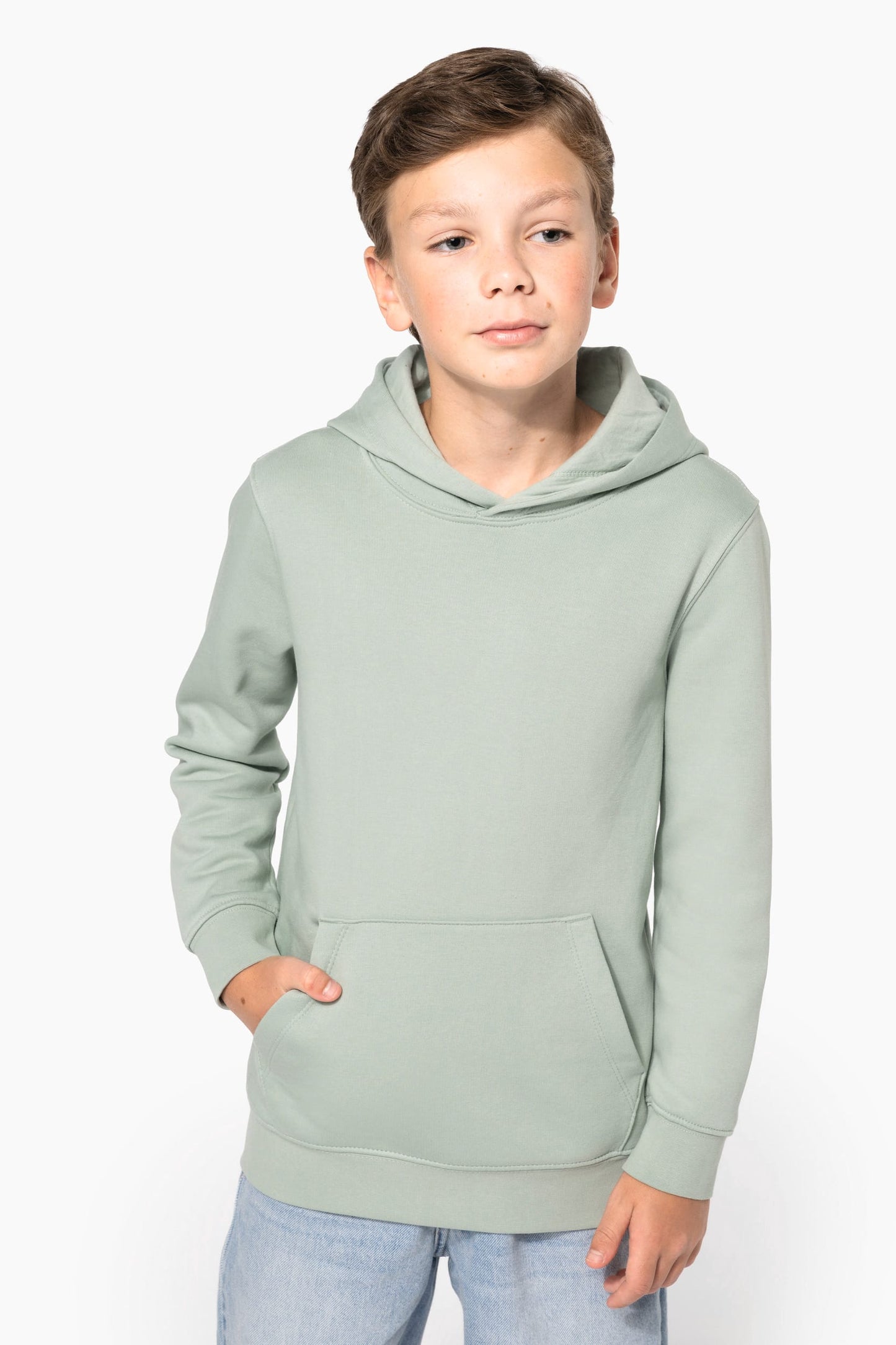 K4029C - Felpa ecosostenibile bambino con cappuccio
