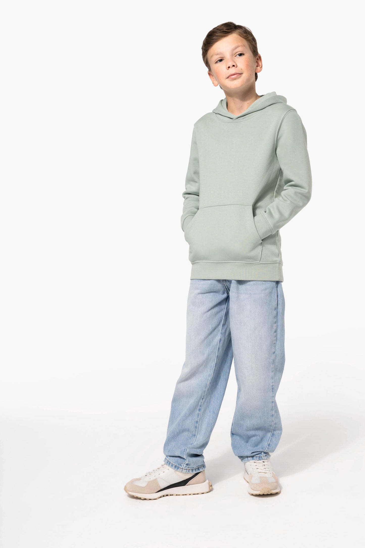 K4029 - Felpa ecosostenibile bambino con cappuccio