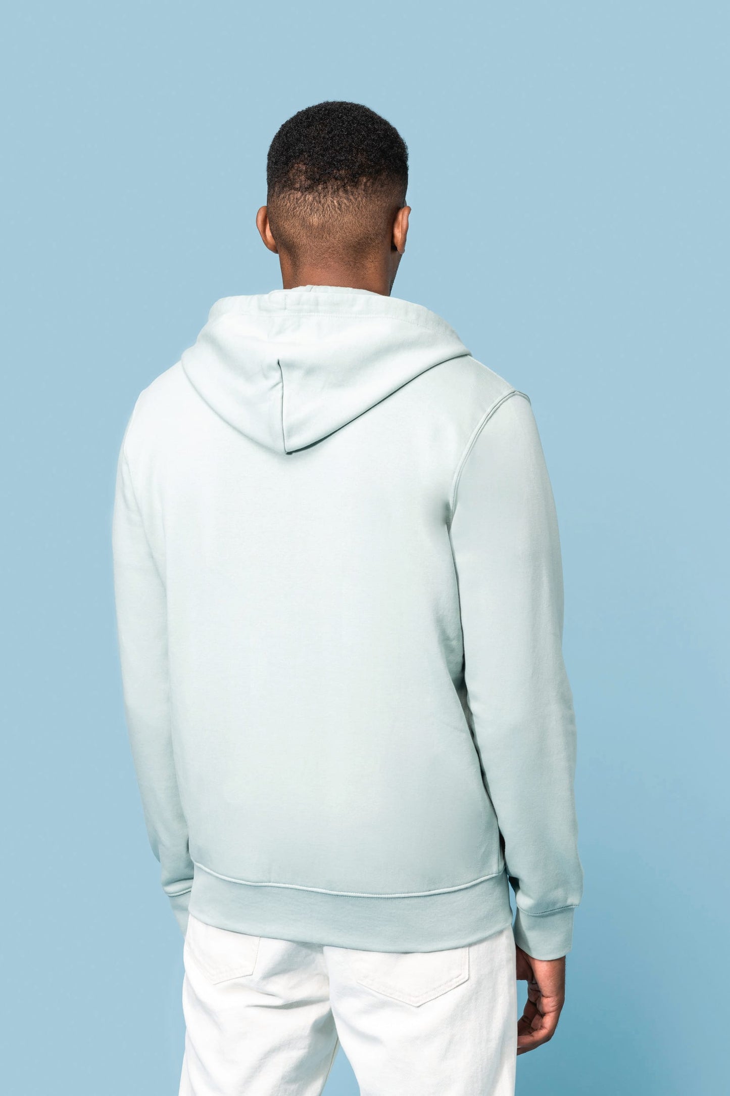 K4030 - Felpa eco-sostenibile uomo con cappuccio e zip