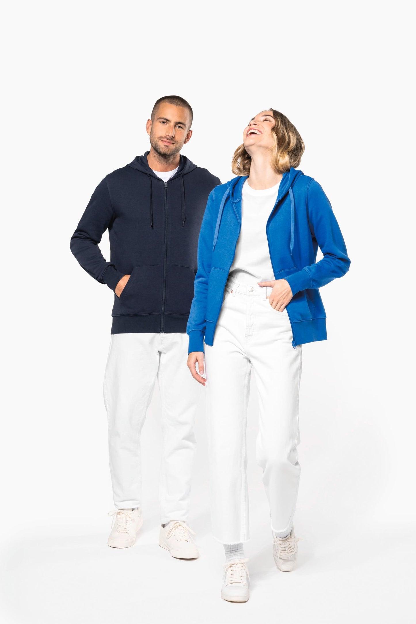 K4031 - Felpa eco-sostenibile donna con cappuccio e zip
