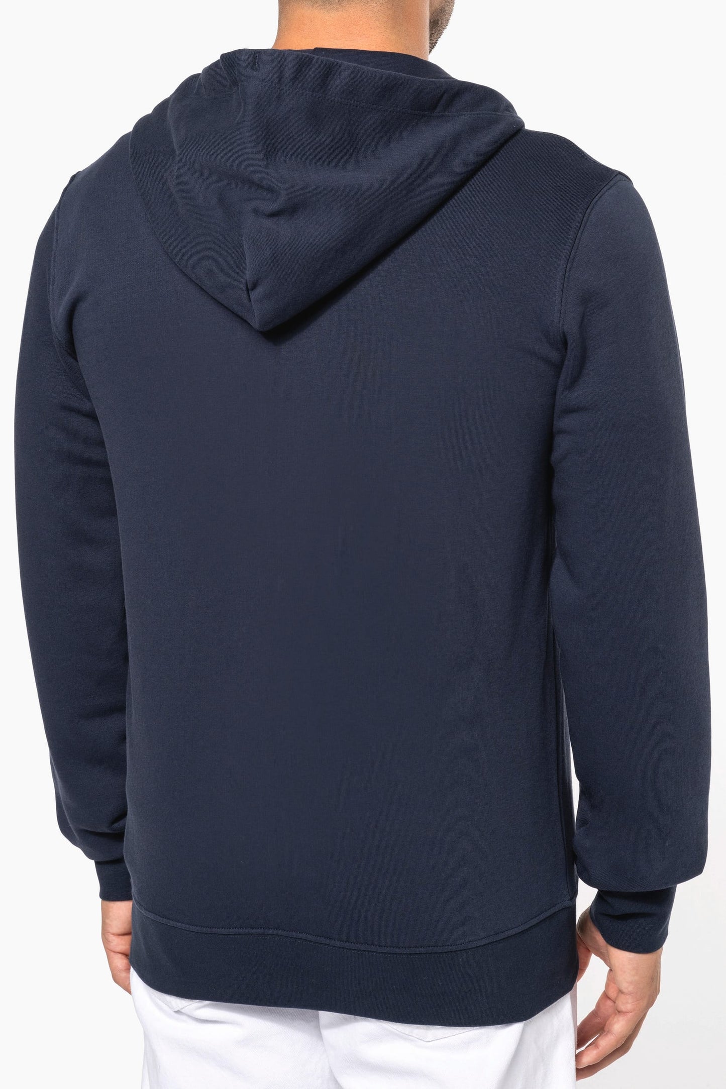 K4030X - Felpa eco-sostenibile uomo con cappuccio e zip