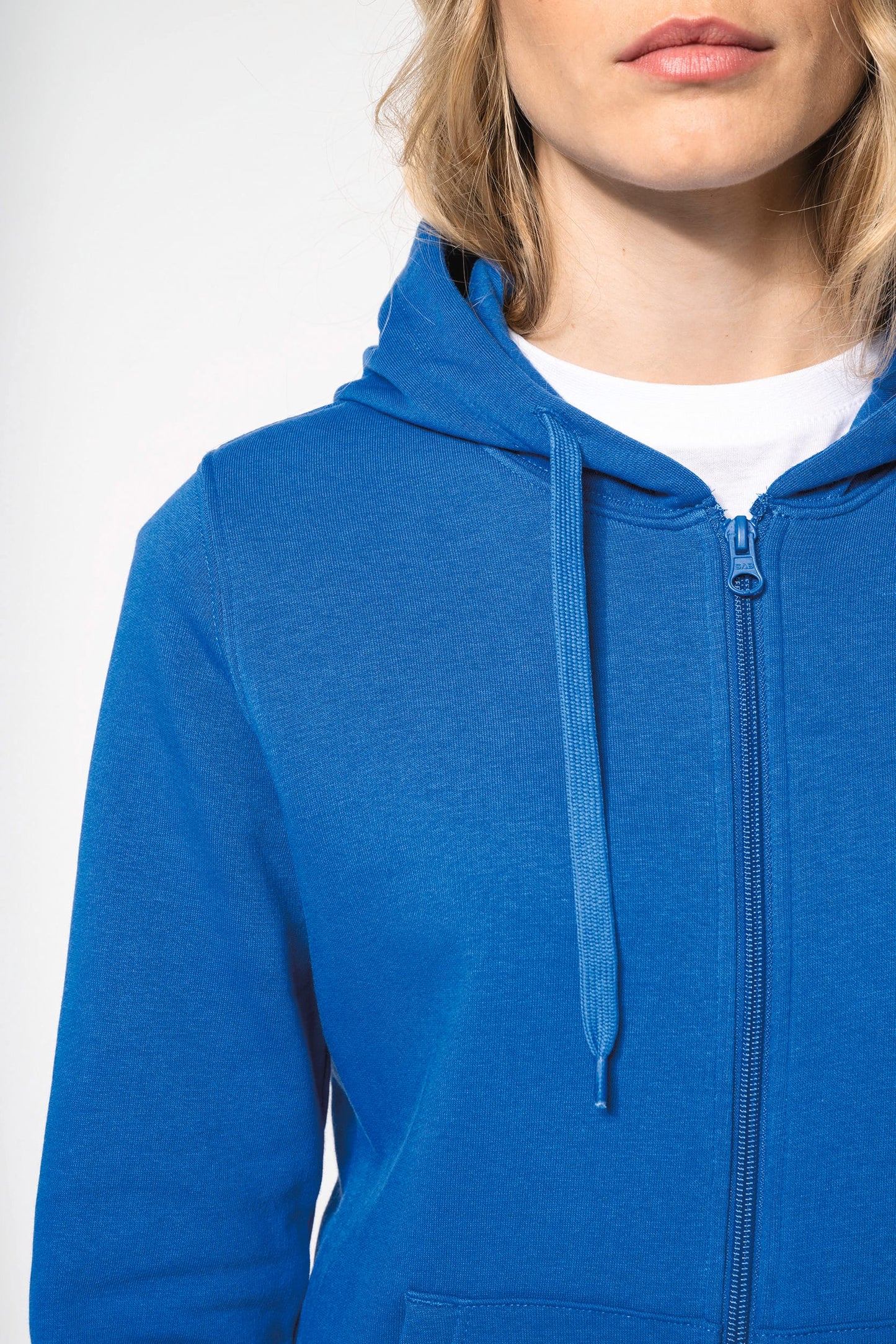 K4031 - Felpa eco-sostenibile donna con cappuccio e zip