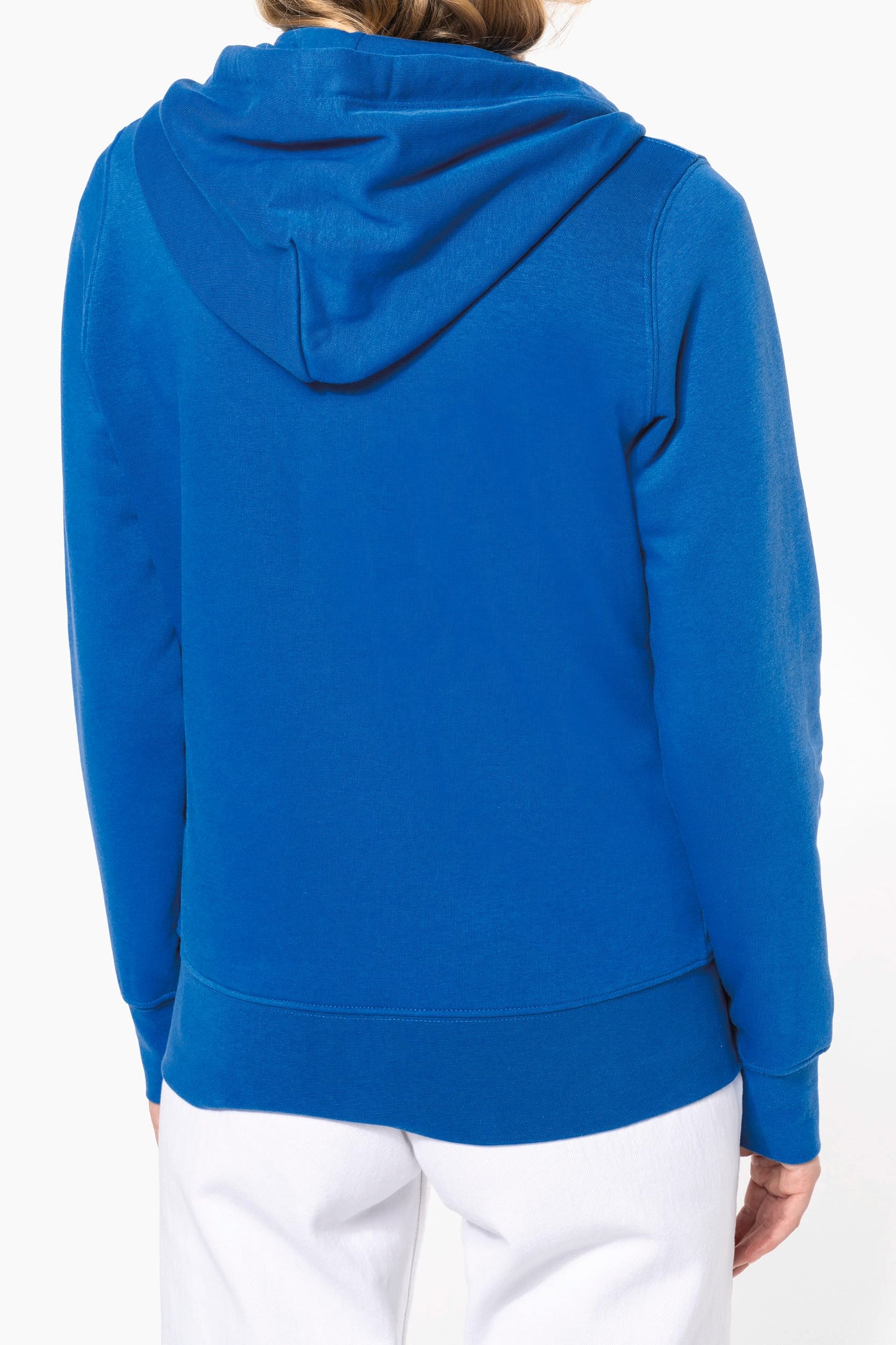 K4031C - Felpa eco-sostenibile donna con cappuccio e zip