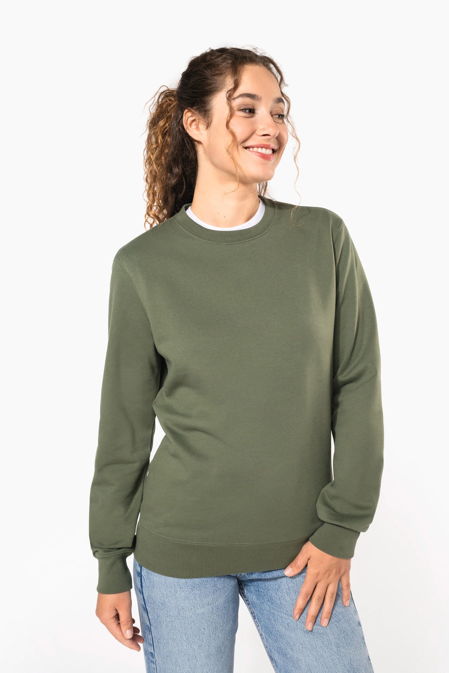 K4040X - Felpa unisex girocollo in tessuto riciclato
