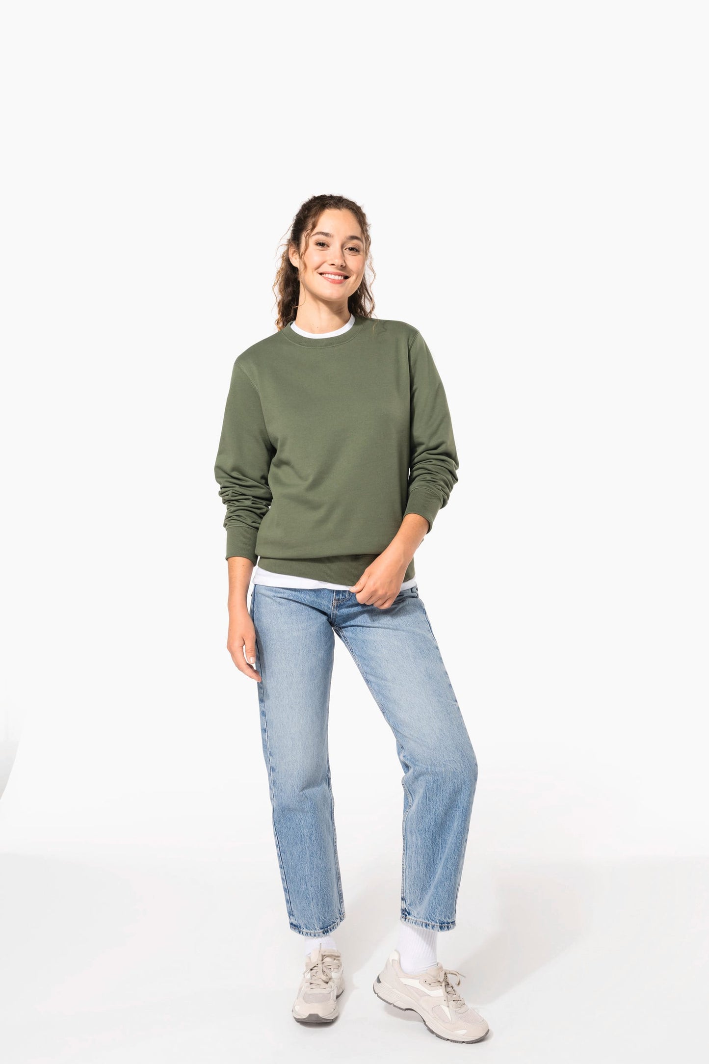 K4040C - Felpa unisex girocollo in tessuto riciclato