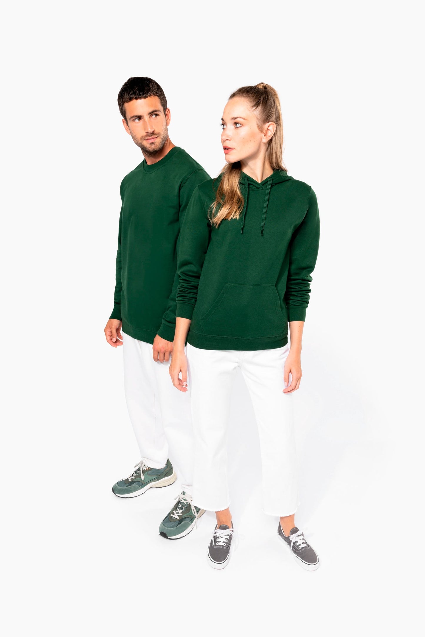 K4041A - Felpa in tessuto riciclato con cappuccio unisex