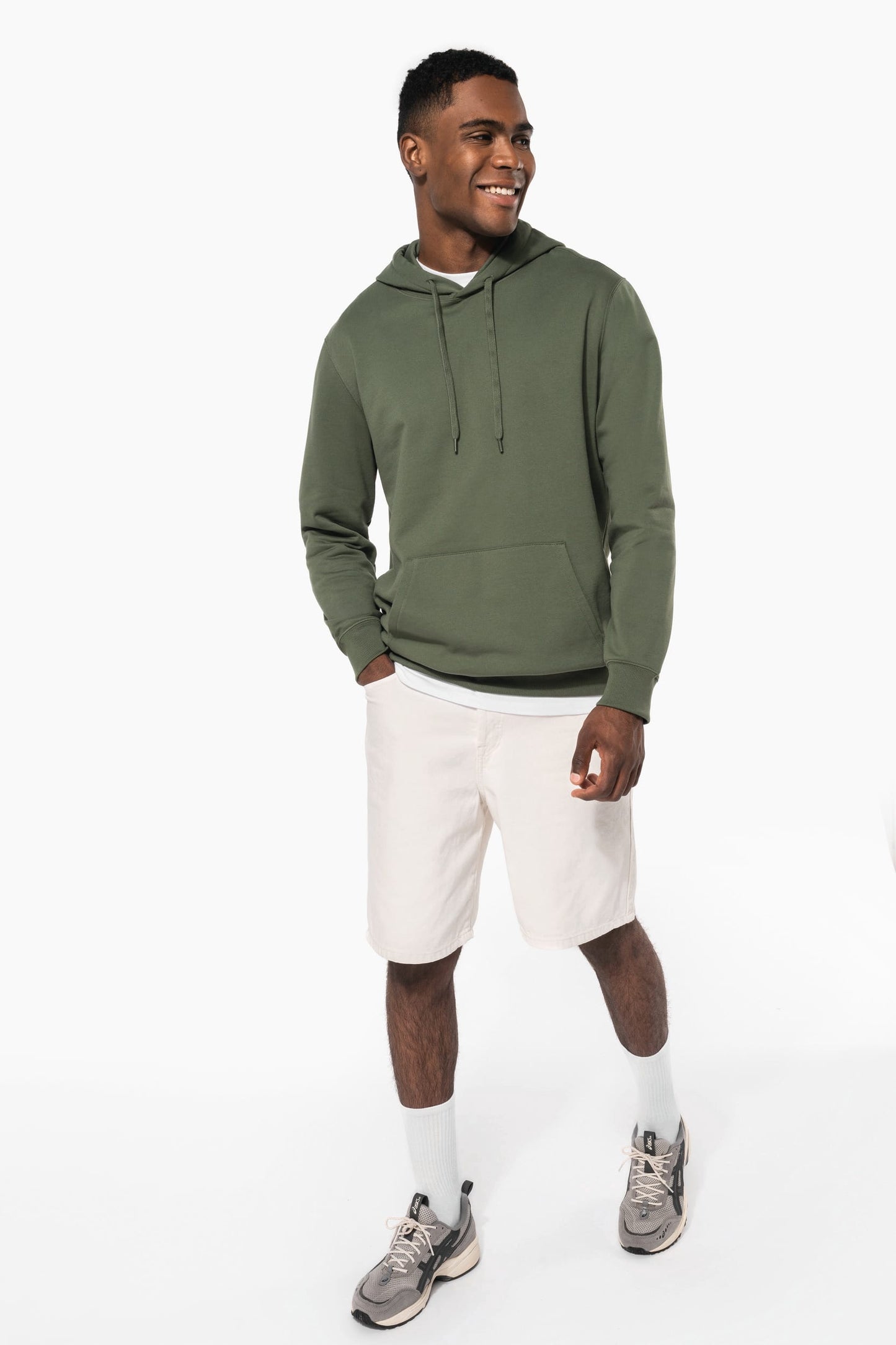 K4041X - Felpa in tessuto riciclato con cappuccio unisex