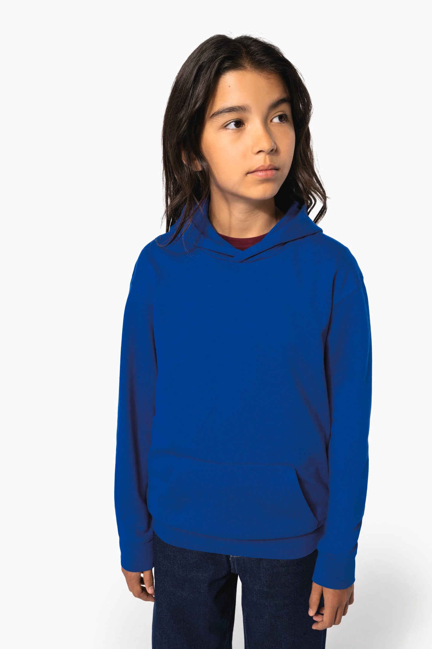 K4044 - Felpa in materiale riciclato con cappuccio bambino