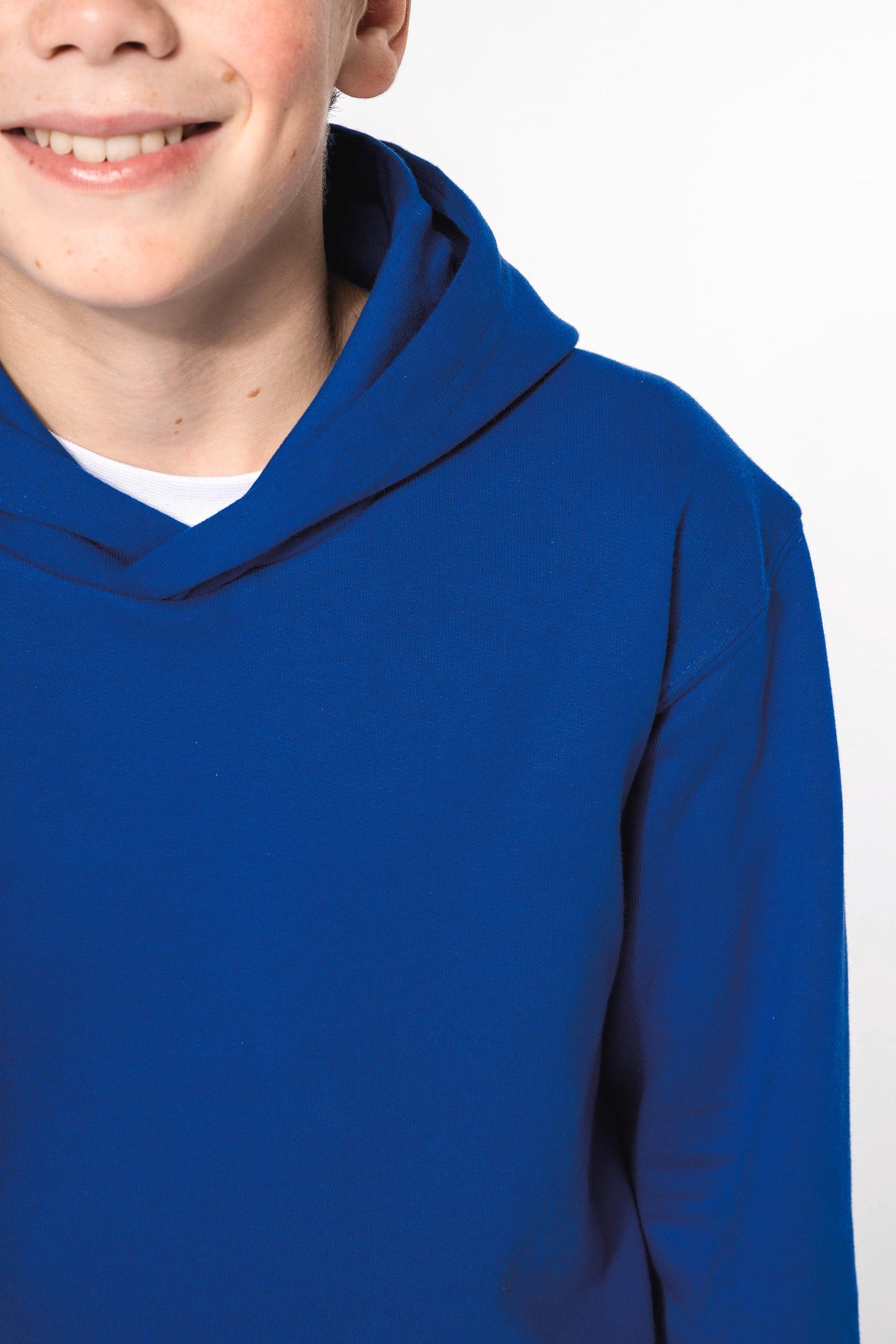 K4044 - Felpa in materiale riciclato con cappuccio bambino