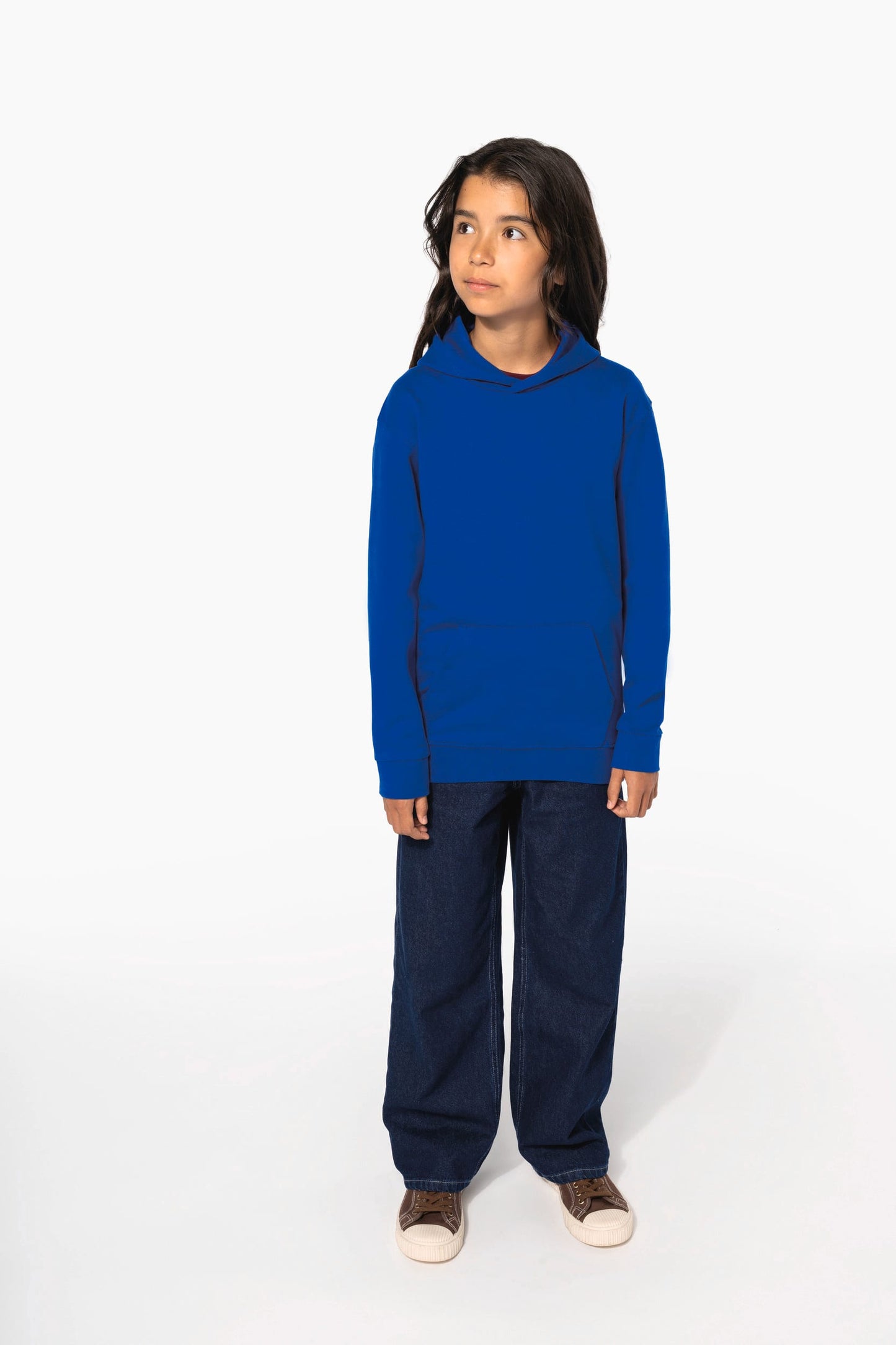 K4044 - Felpa in materiale riciclato con cappuccio bambino