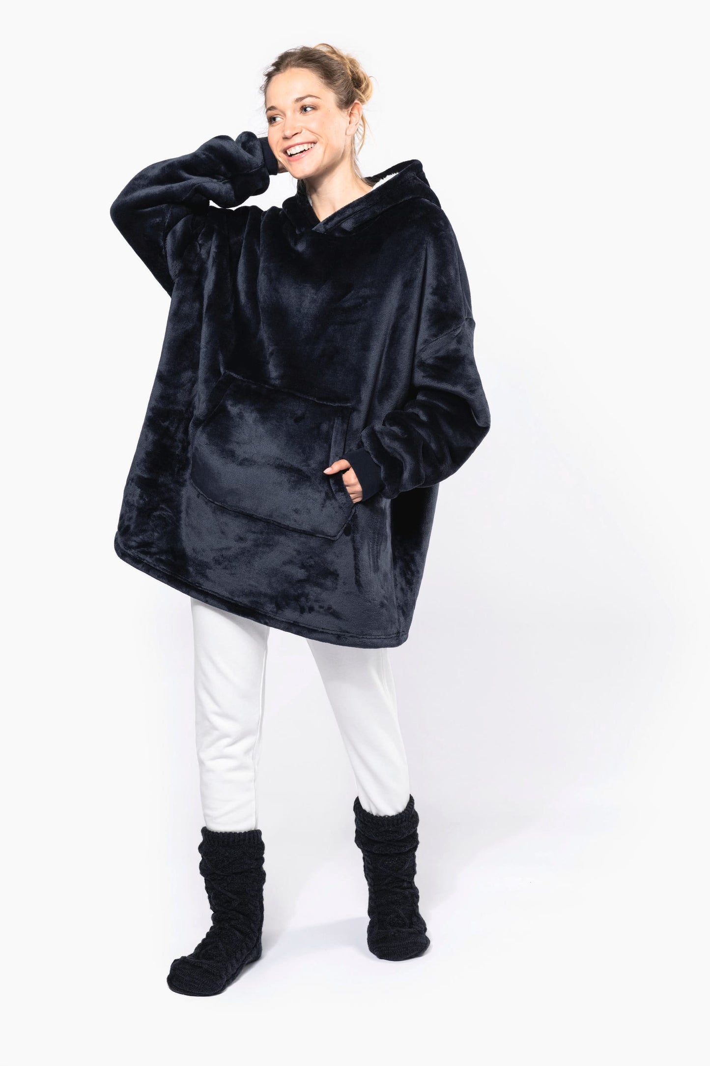 K410 - Plaid poncho
