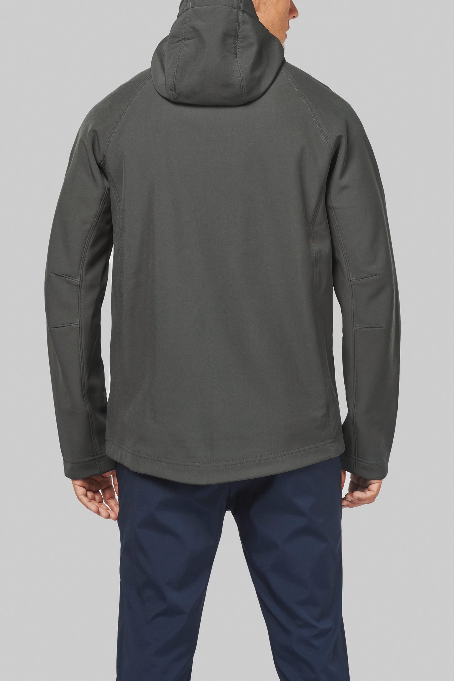K413 - Giacca Softshell con cappuccio staccabile uomo