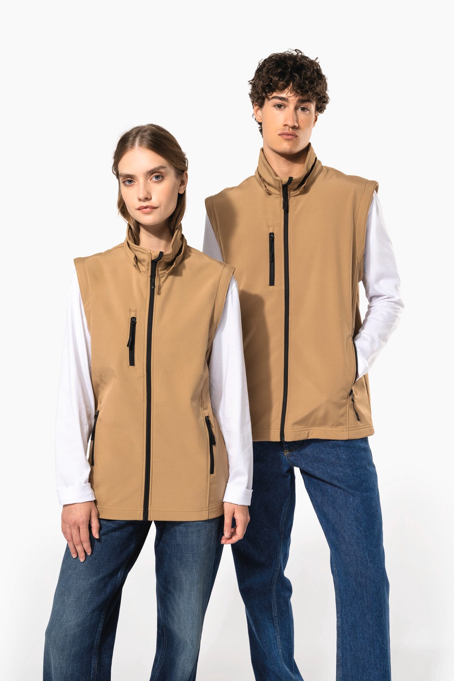 K422X - Giacca unisex Softshell a 3 strati con cappuccio e maniche staccabili