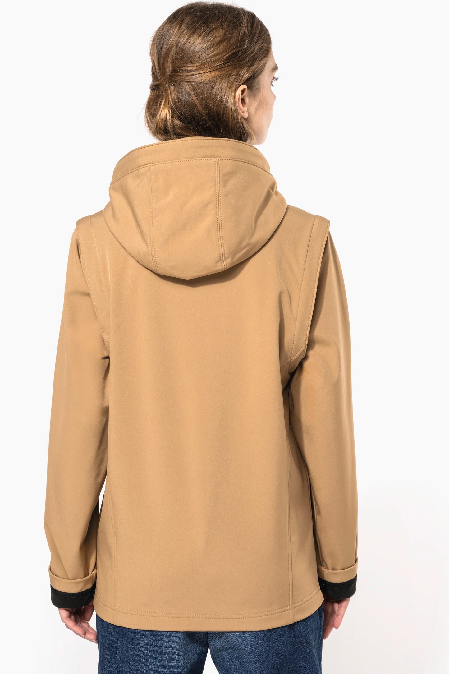 K422 - Giacca unisex Softshell a 3 strati con cappuccio e maniche staccabili