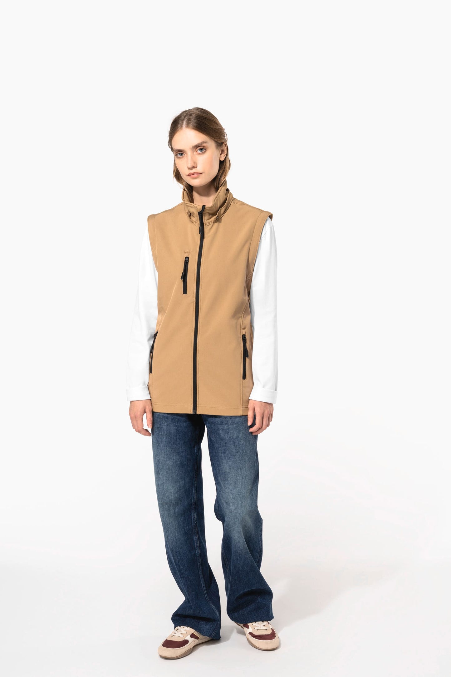 K422 - Giacca unisex Softshell a 3 strati con cappuccio e maniche staccabili