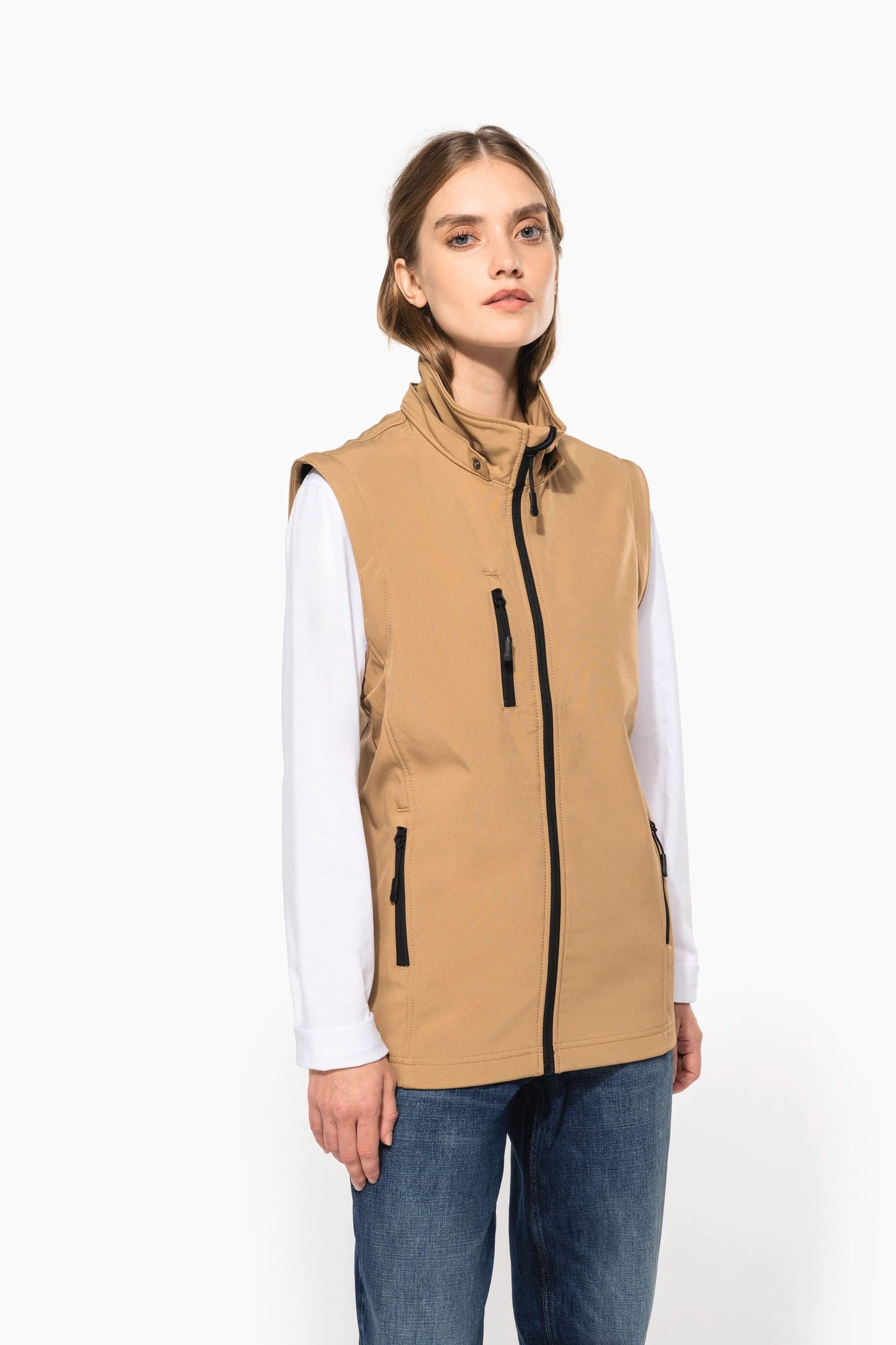 K422X - Giacca unisex Softshell a 3 strati con cappuccio e maniche staccabili