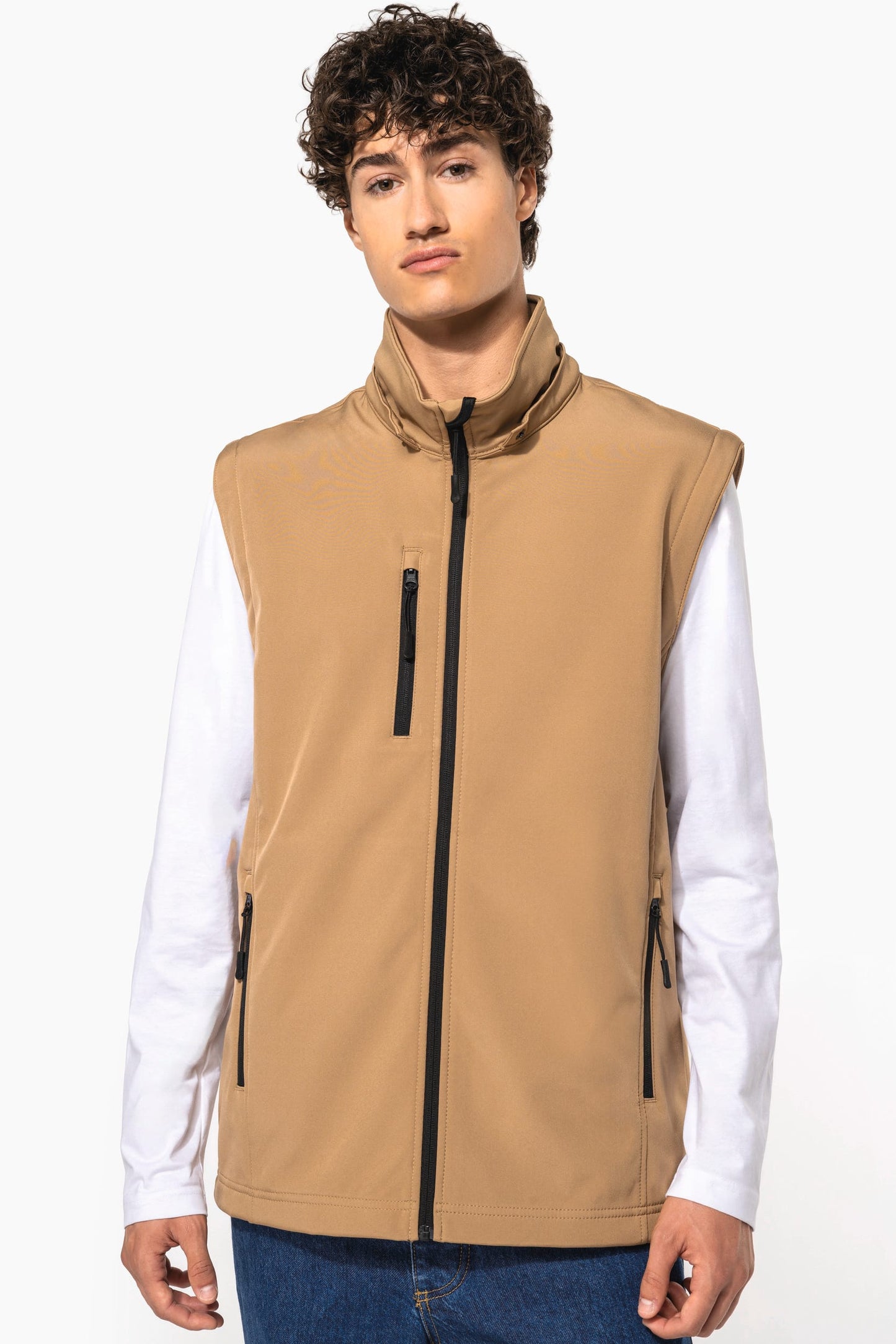 K422X - Giacca unisex Softshell a 3 strati con cappuccio e maniche staccabili