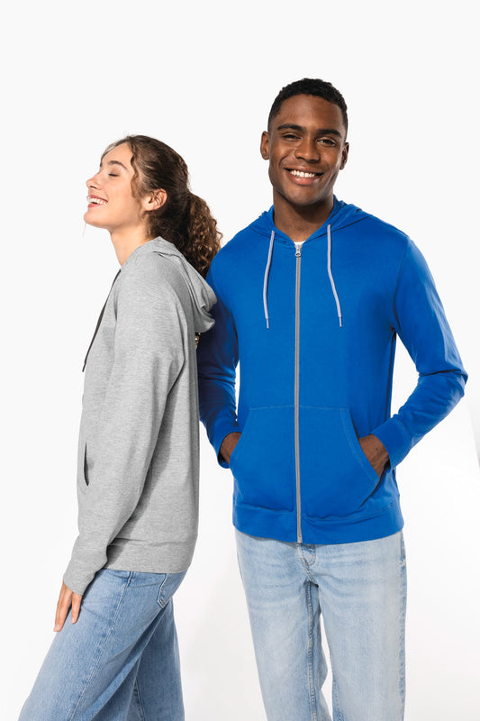 K438 - Felpa leggera in cotone con cappuccio