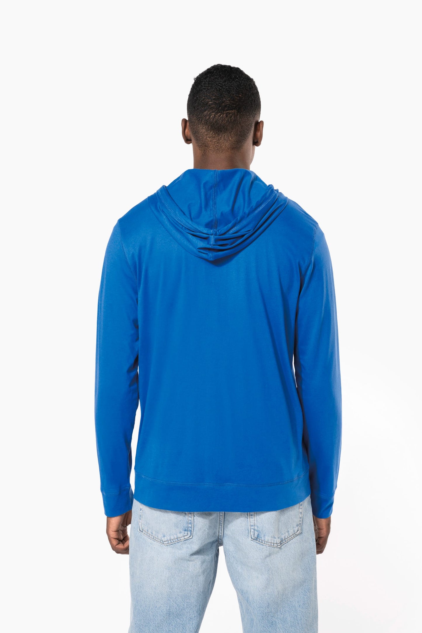 K438 - Felpa leggera in cotone con cappuccio