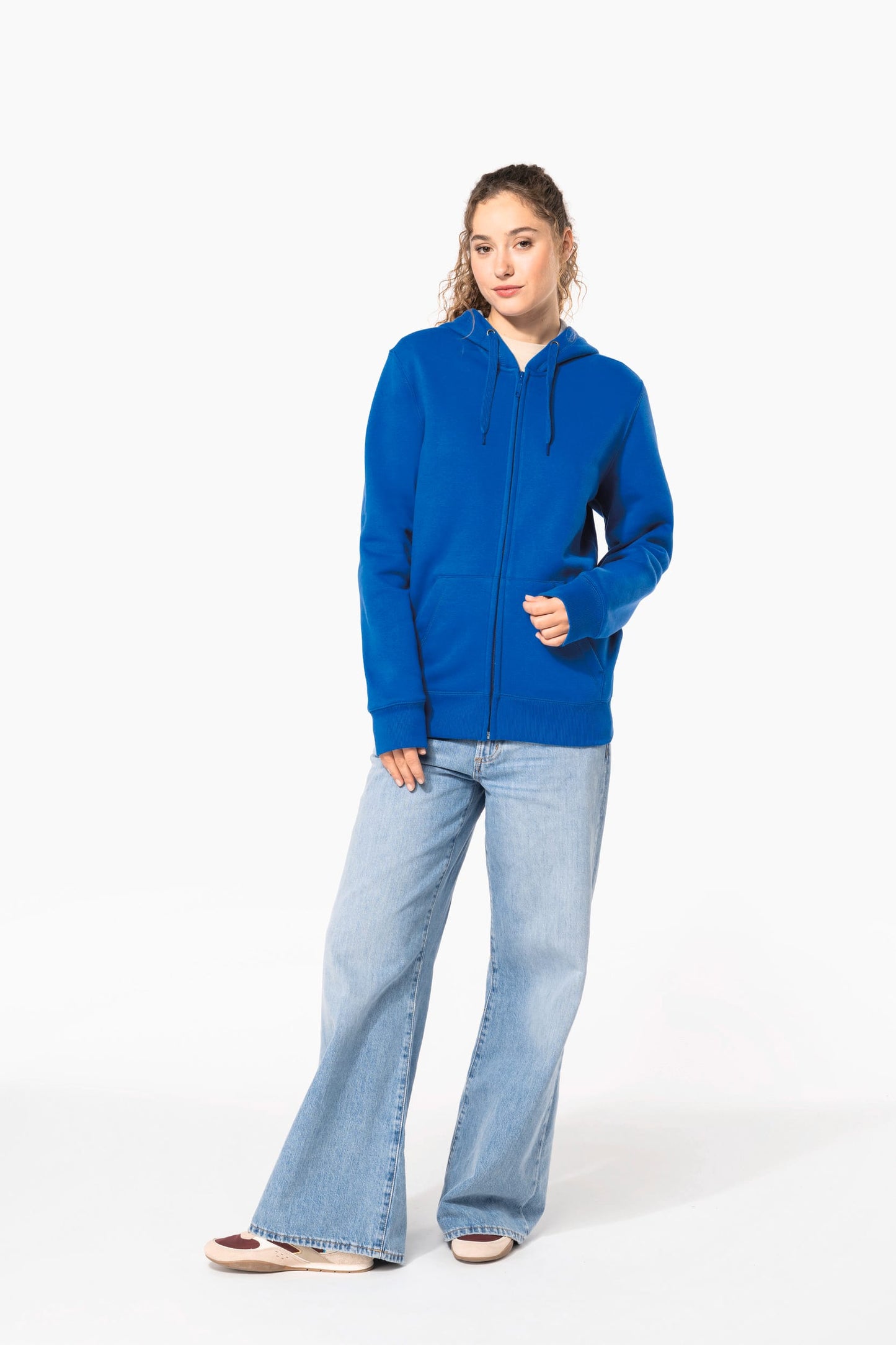 K444 - Felpa con cappuccio full zip