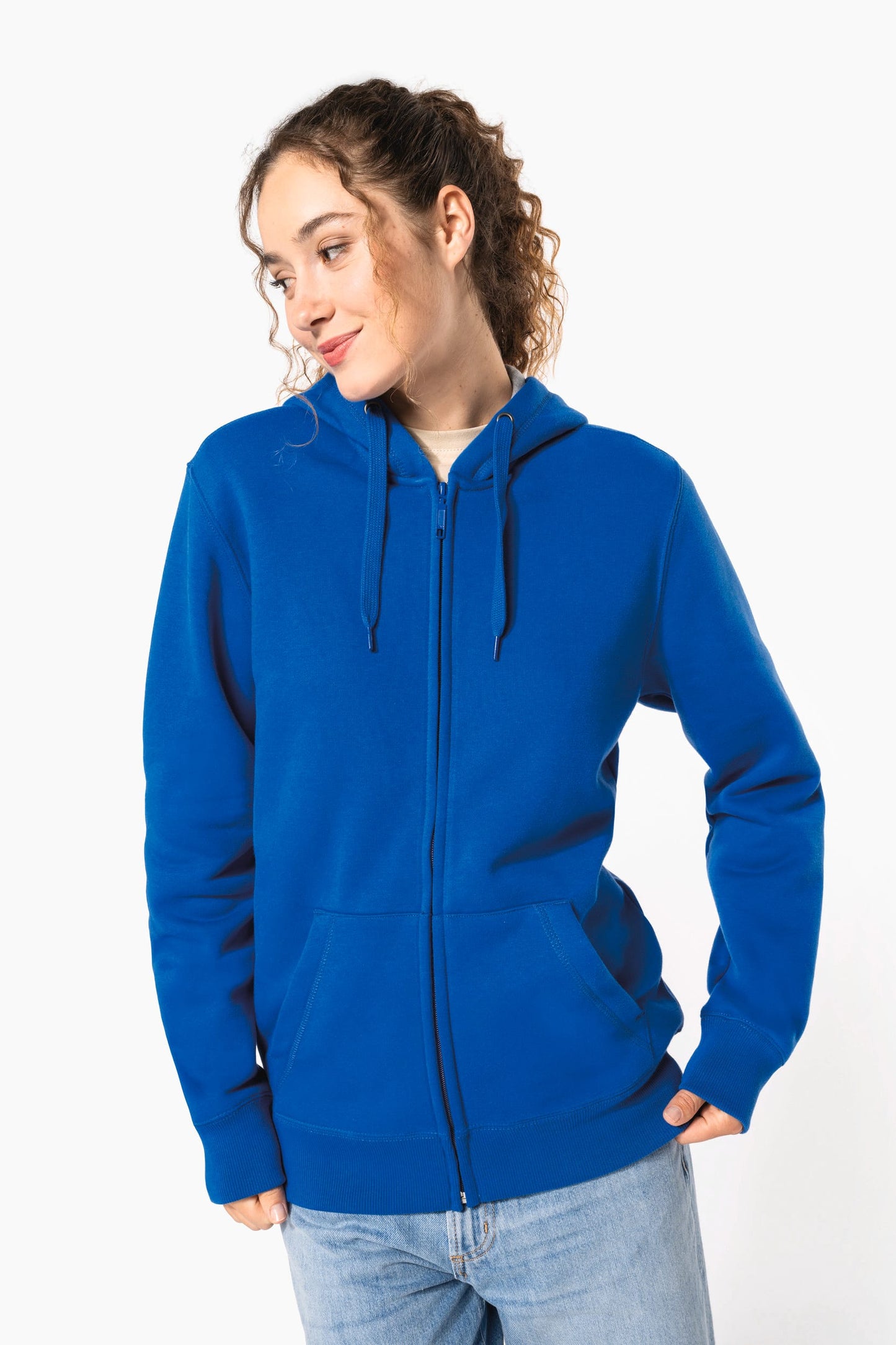 K444 - Felpa con cappuccio full zip