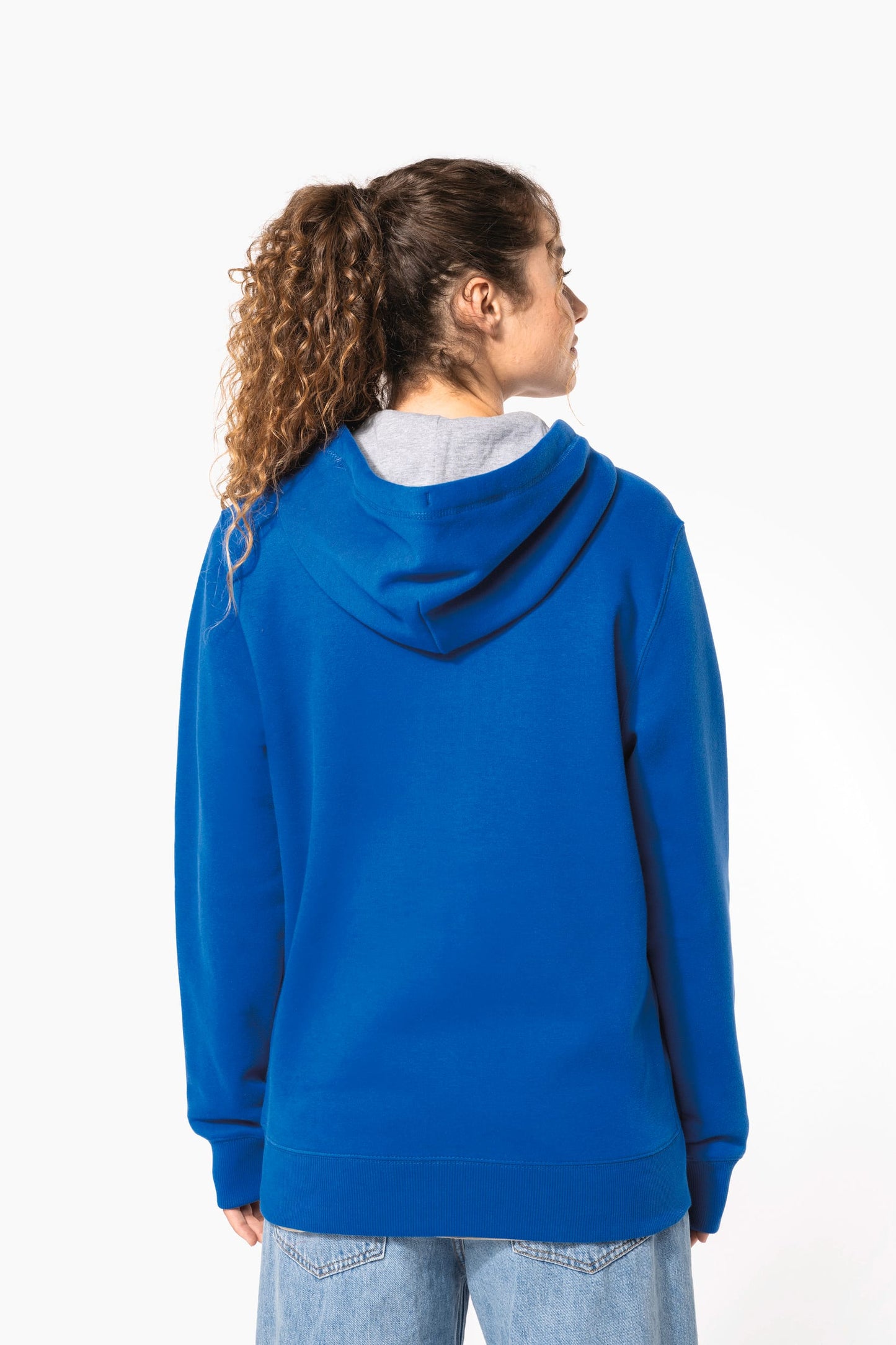 K444C - Felpa con cappuccio full zip