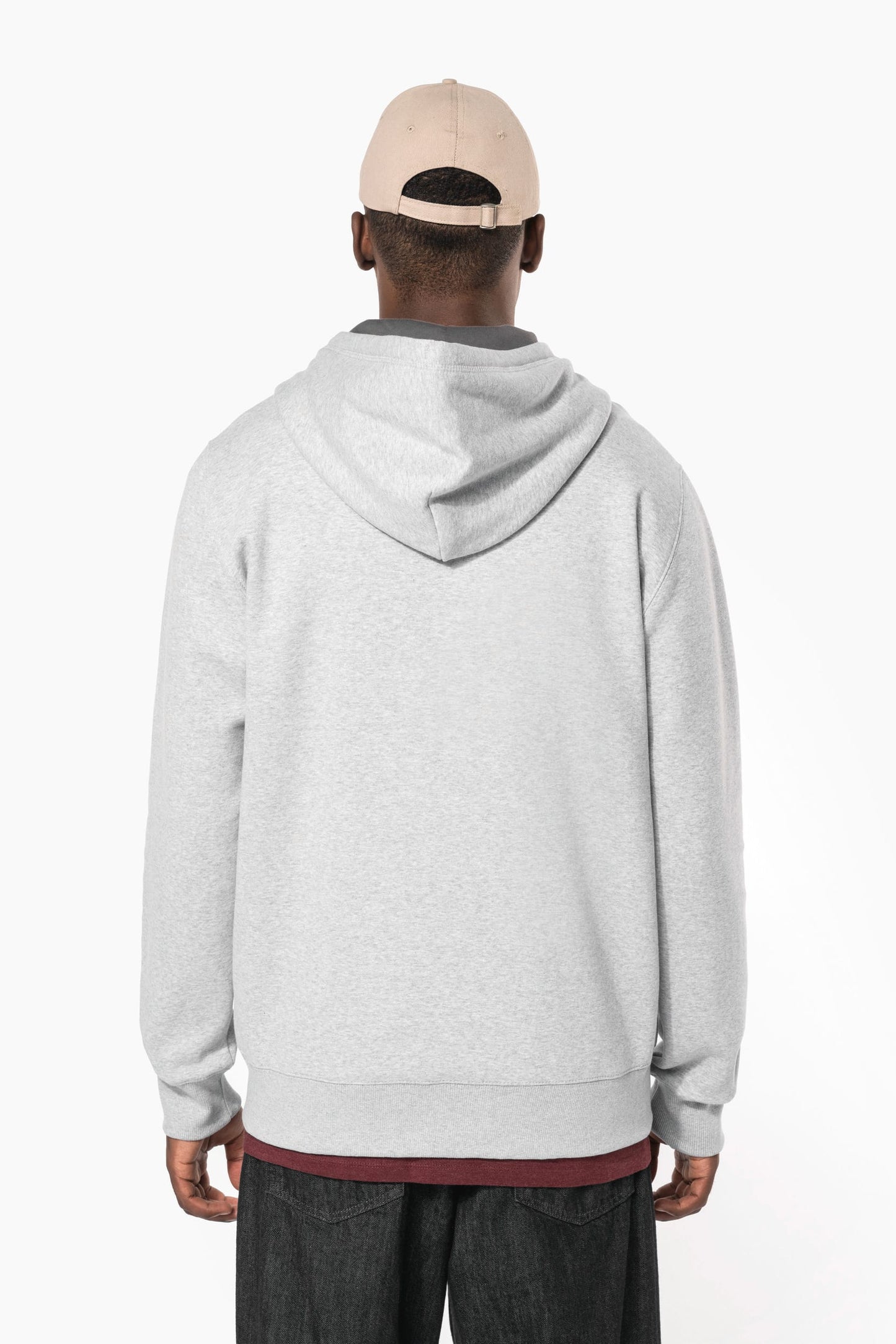 K444C - Felpa con cappuccio full zip