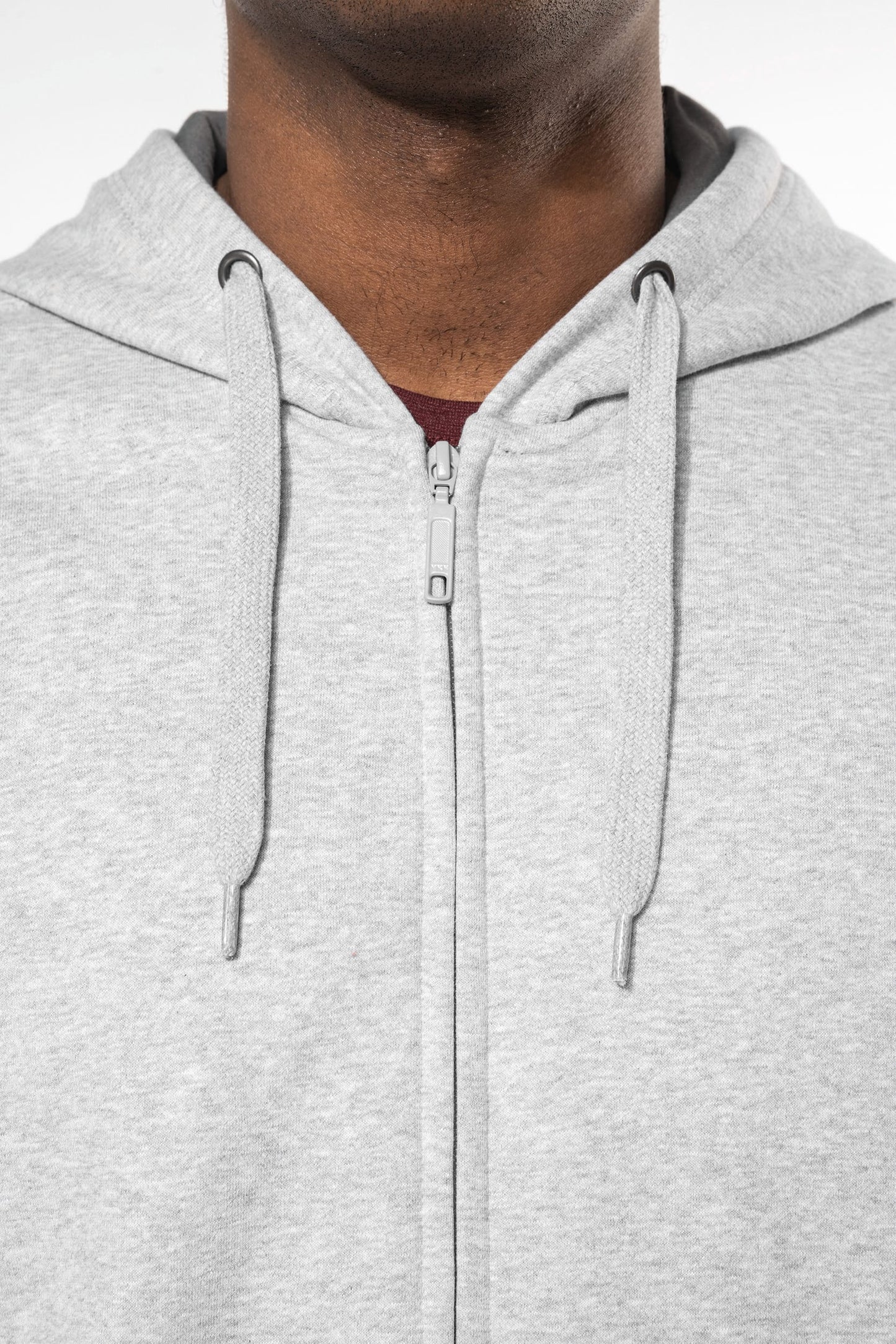 K444C - Felpa con cappuccio full zip