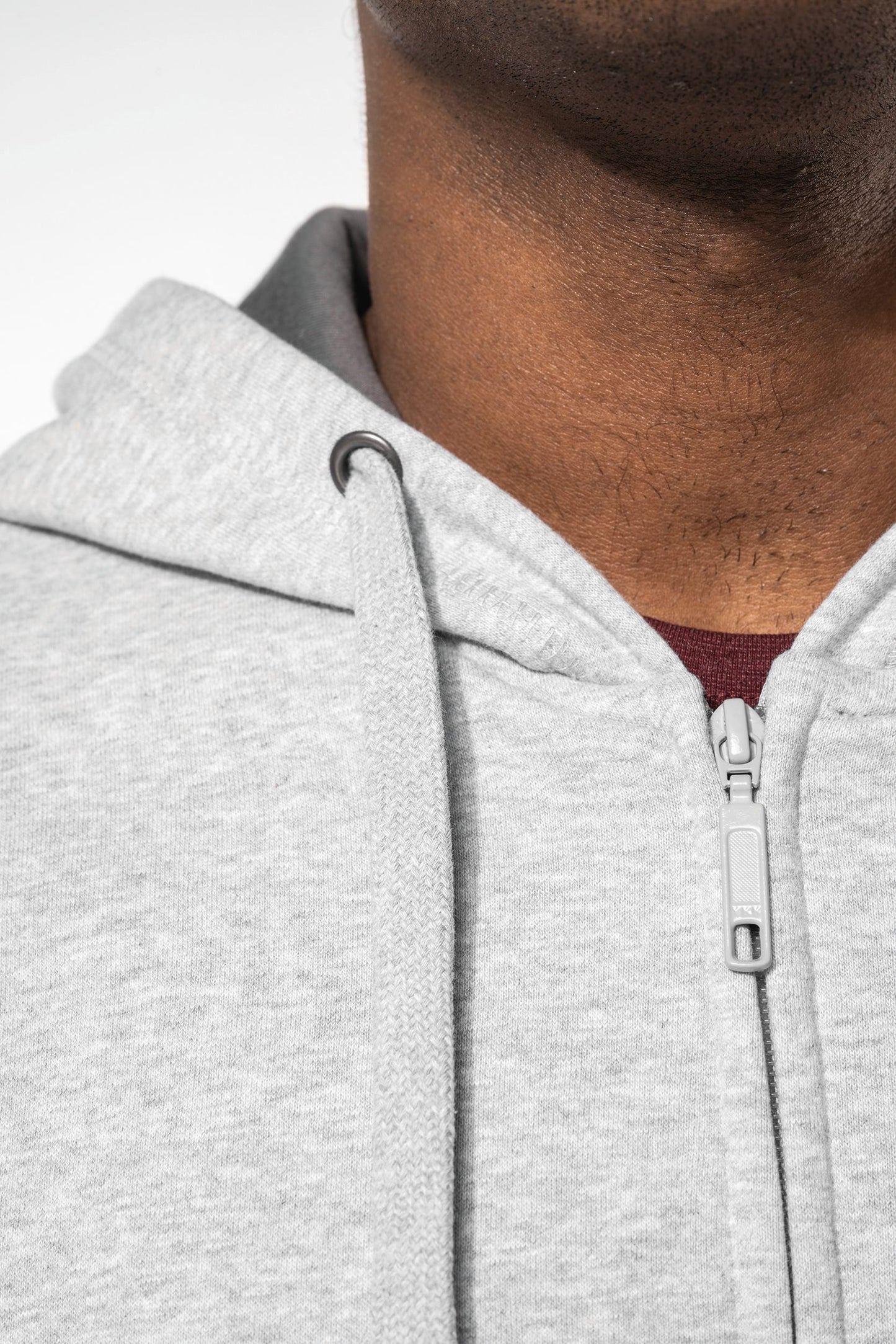 K444 - Felpa con cappuccio full zip
