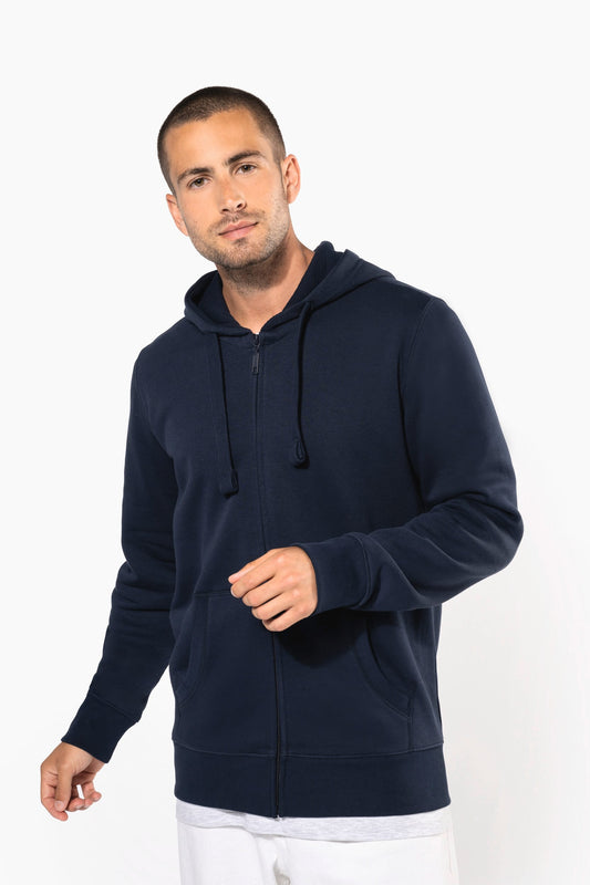 K454 - Felpa uomo con cappuccio full zip