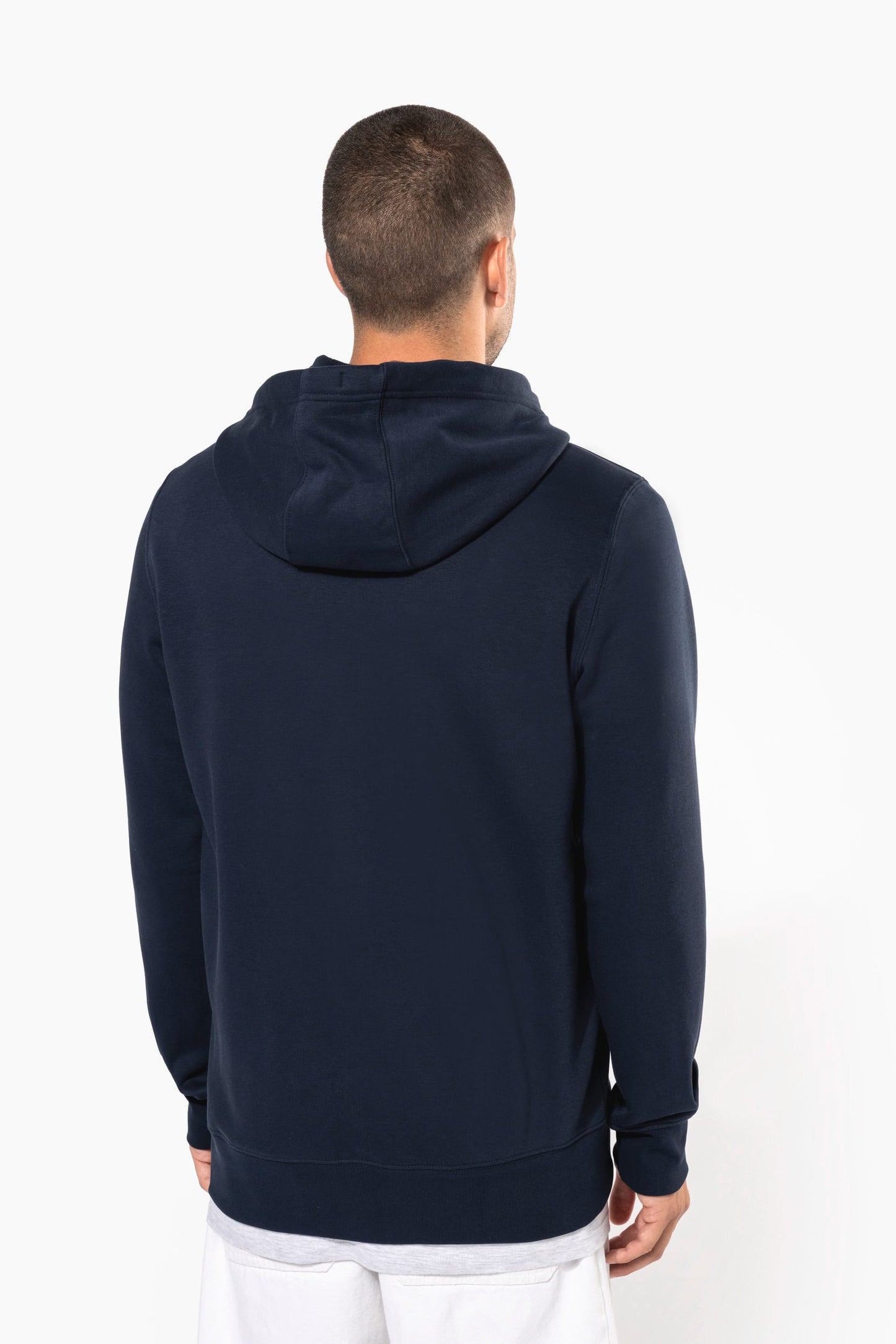 K454C - Felpa uomo con cappuccio full zip
