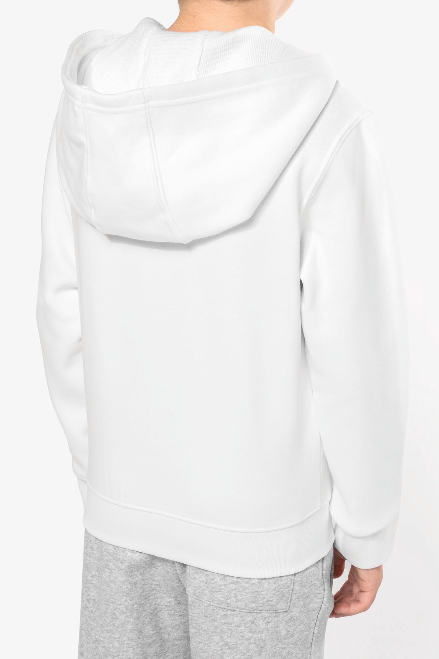 K455 - Felpa bambino full zip con cappuccio
