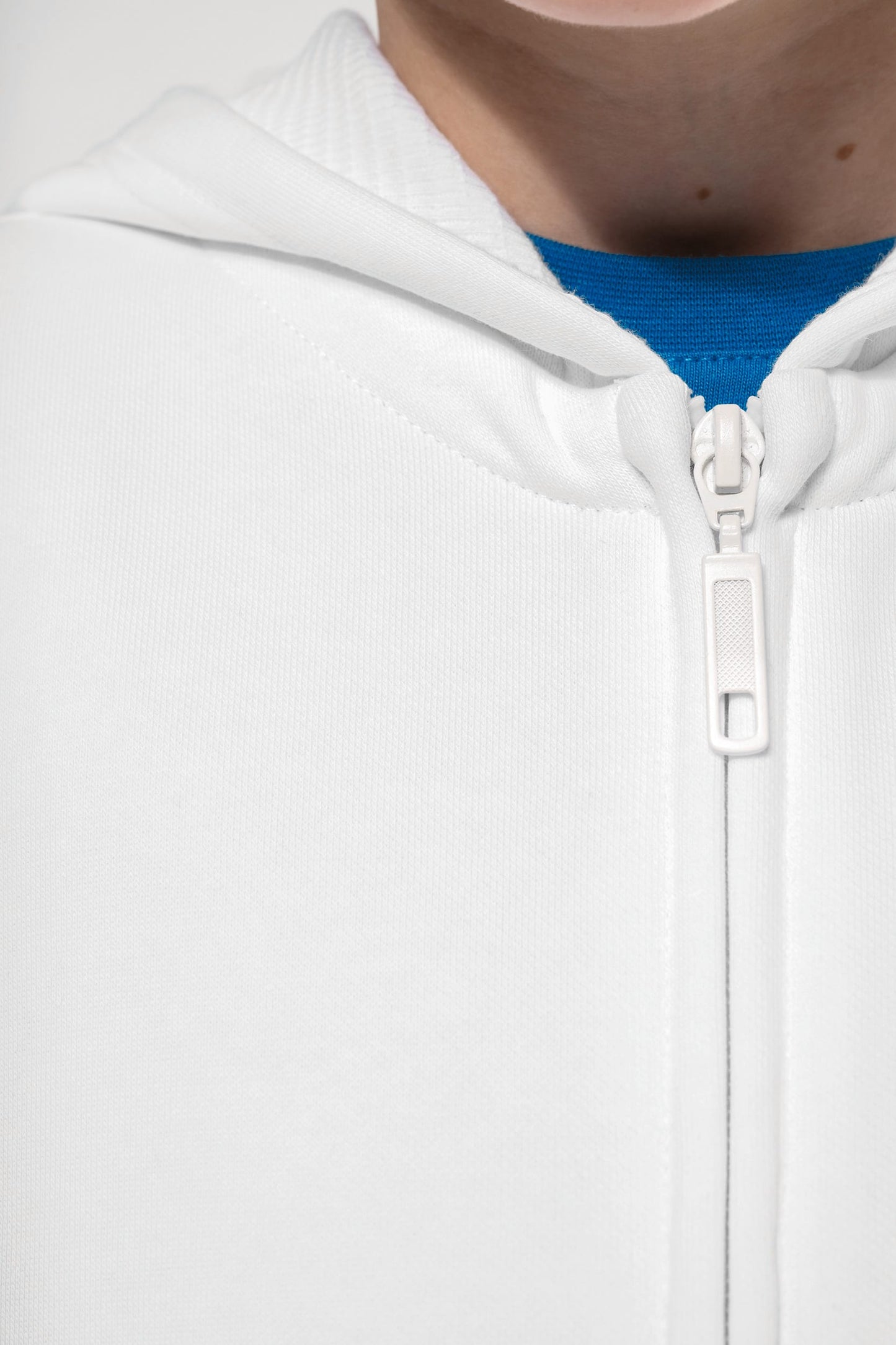 K455 - Felpa bambino full zip con cappuccio