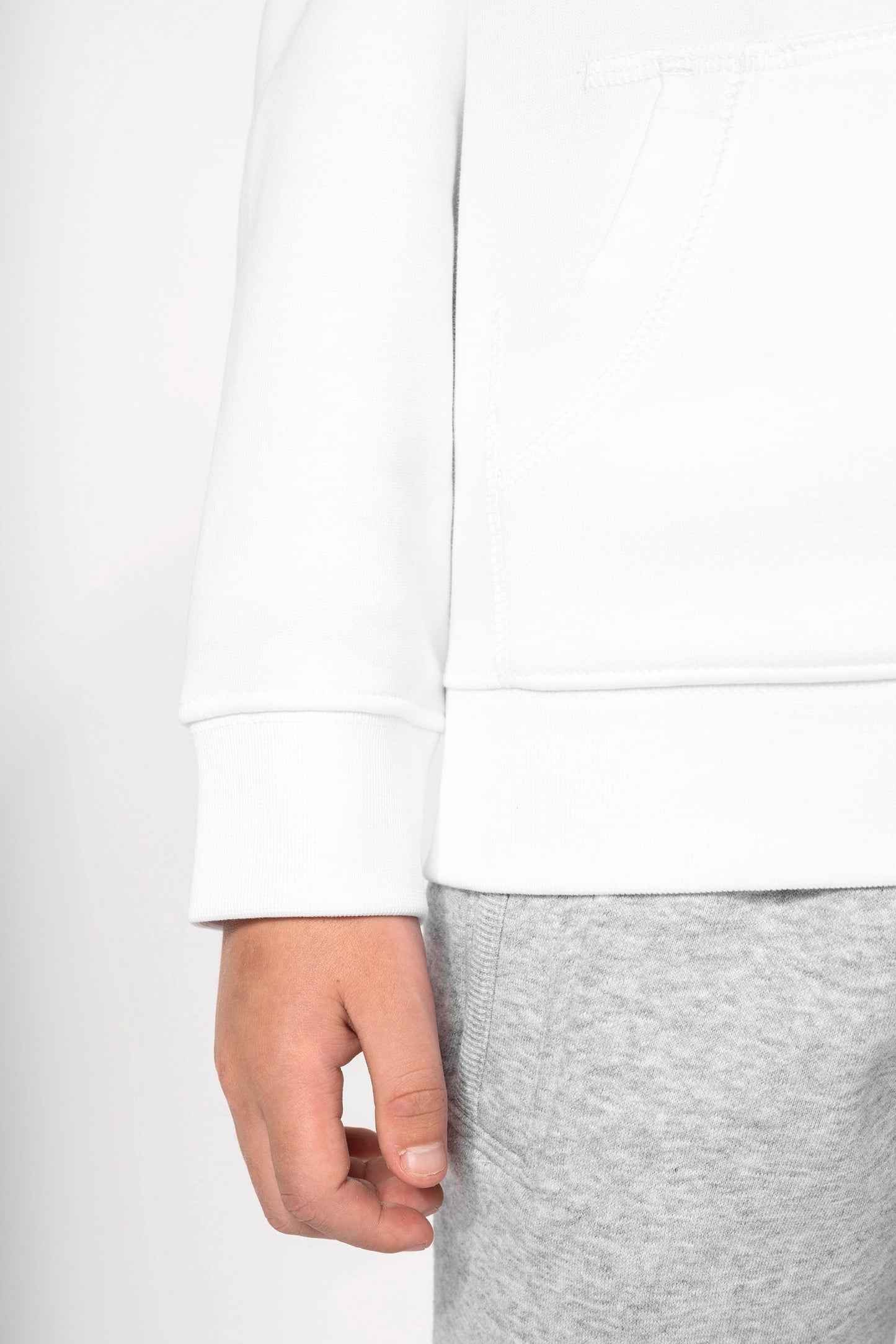 K455 - Felpa bambino full zip con cappuccio