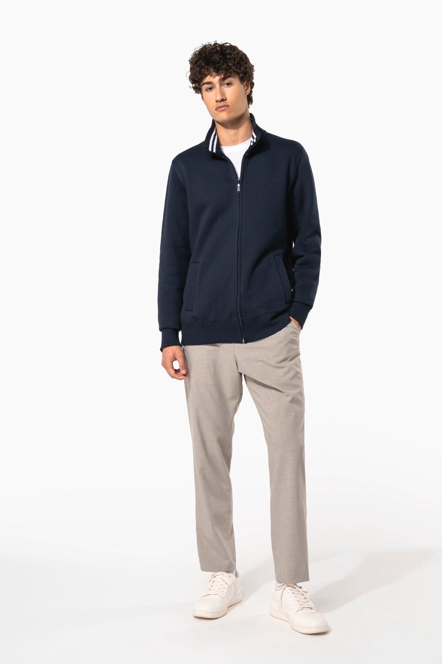K456 - Felpa uomo full zip