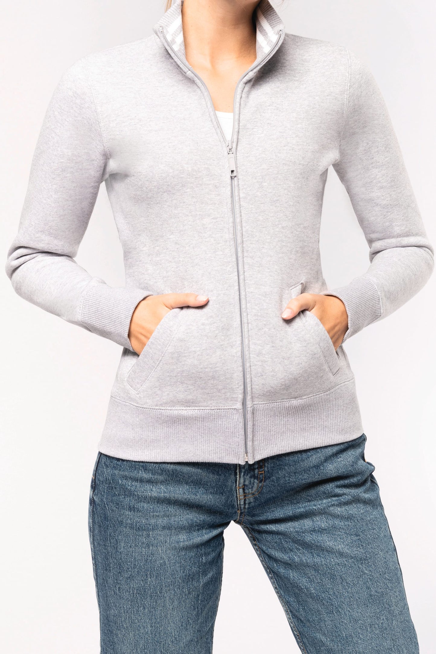 K457 - Felpa donna full zip