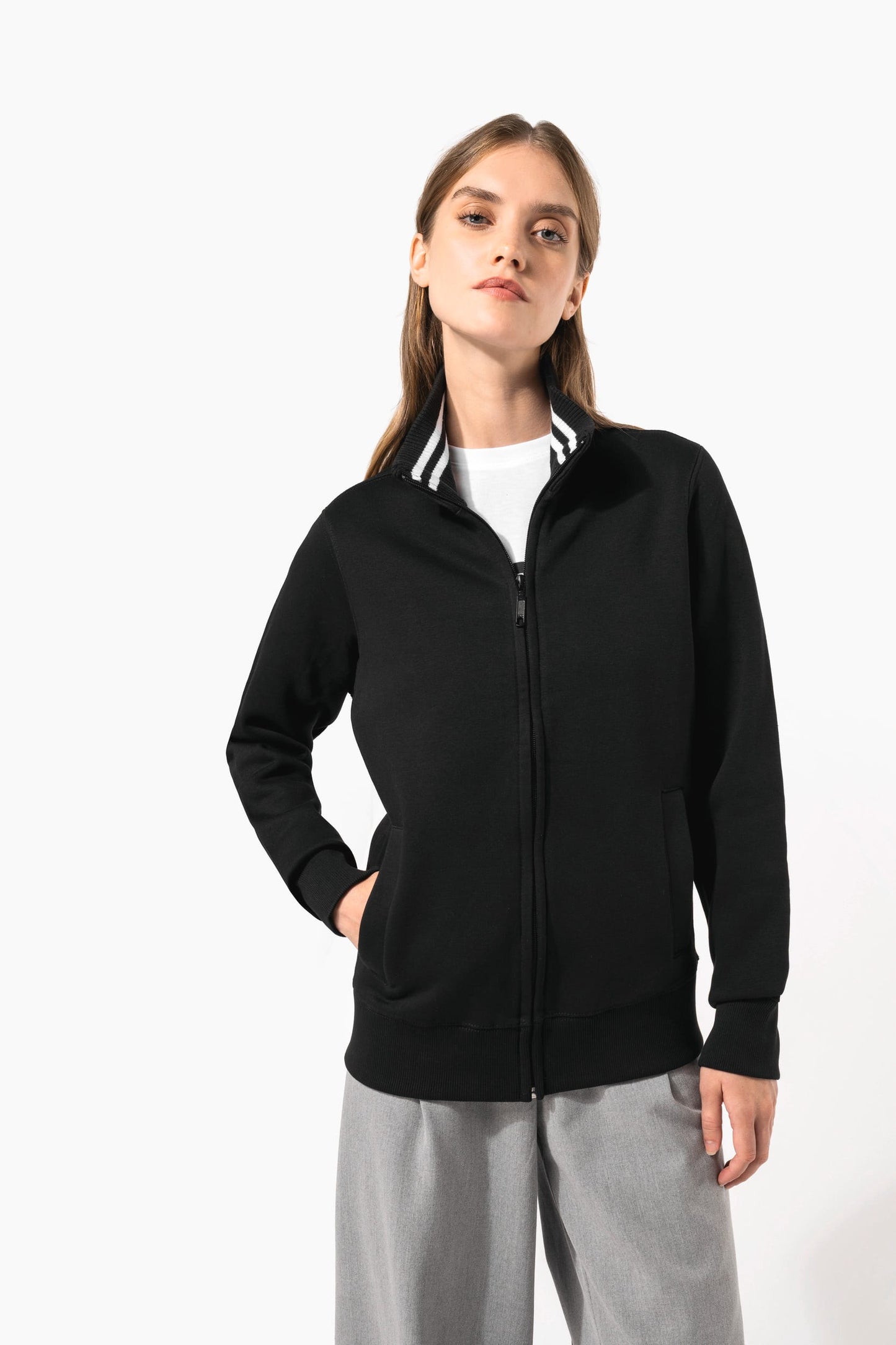 K457CC - Felpa donna full zip