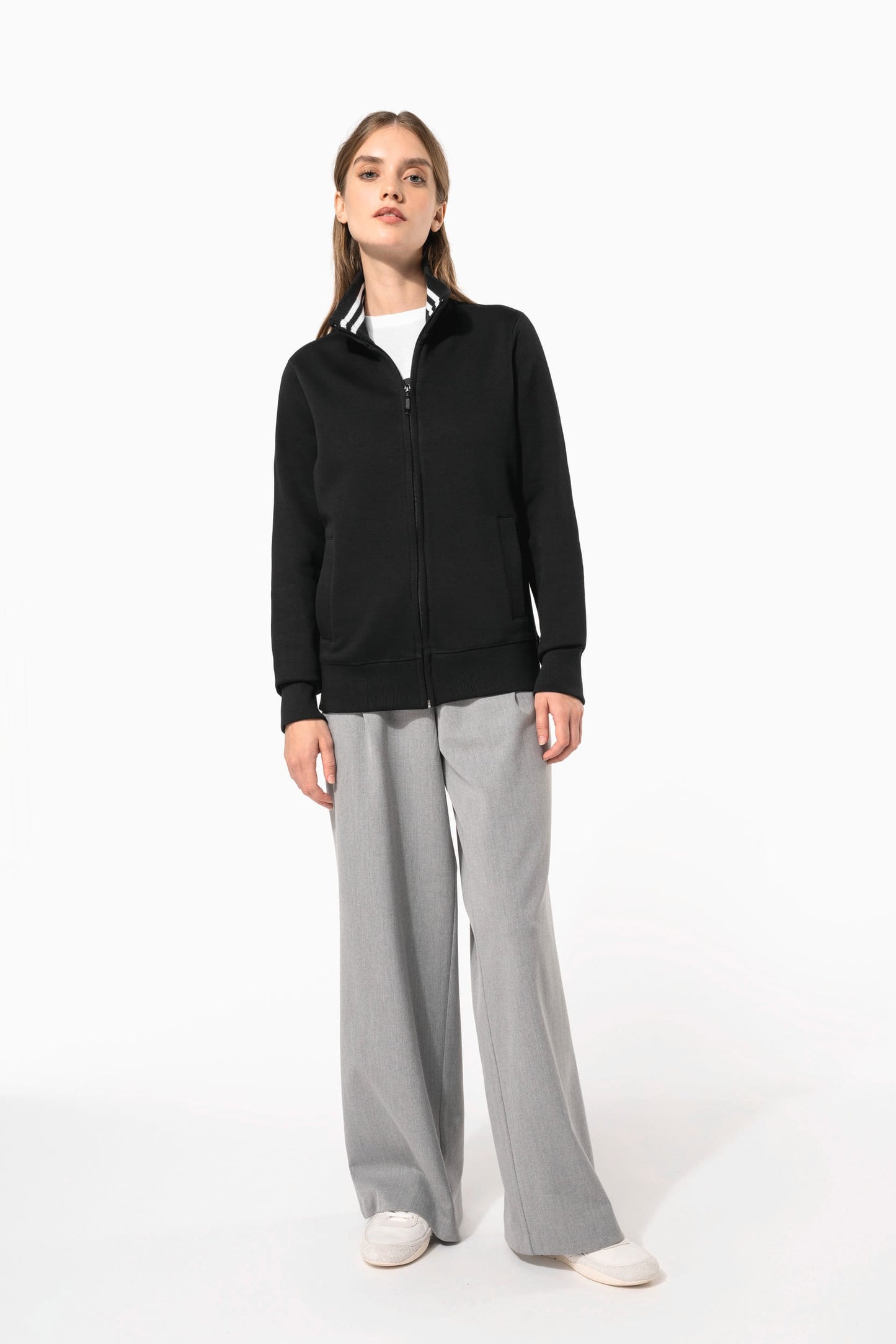 K457 - Felpa donna full zip