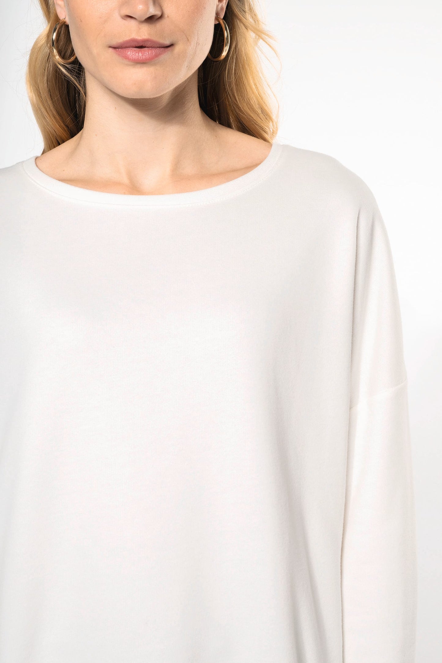 K471 - Felpa oversize "Loose" donna NON GARZATA