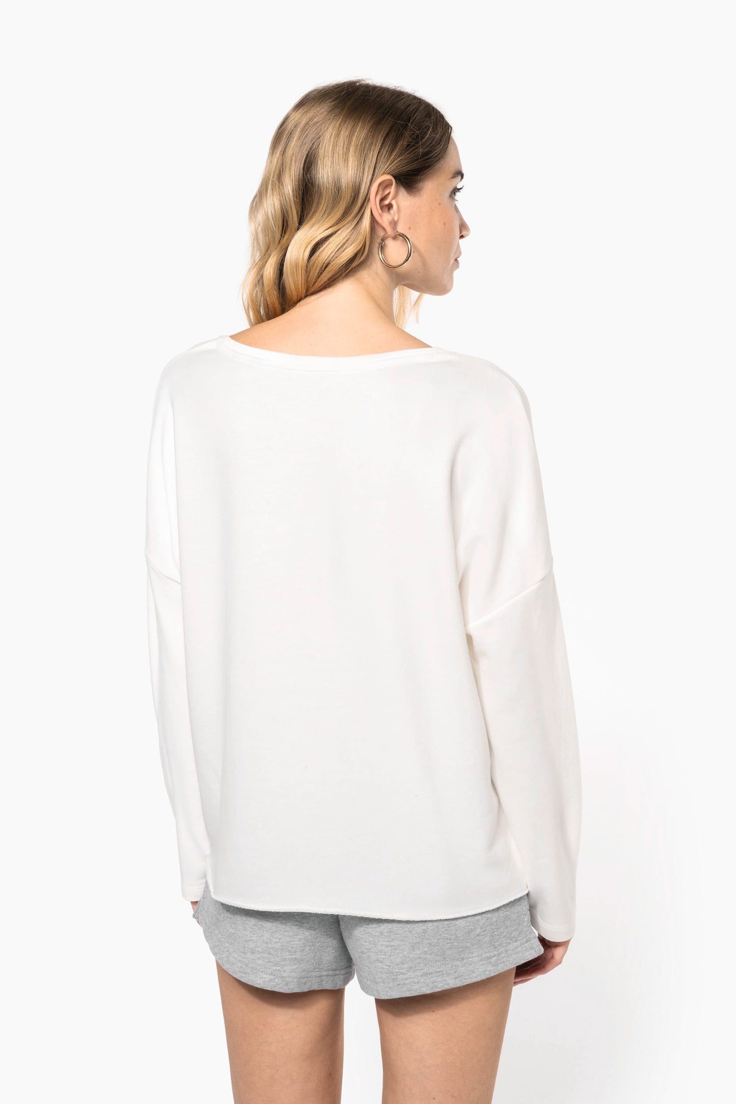 K471 - Felpa oversize "Loose" donna NON GARZATA