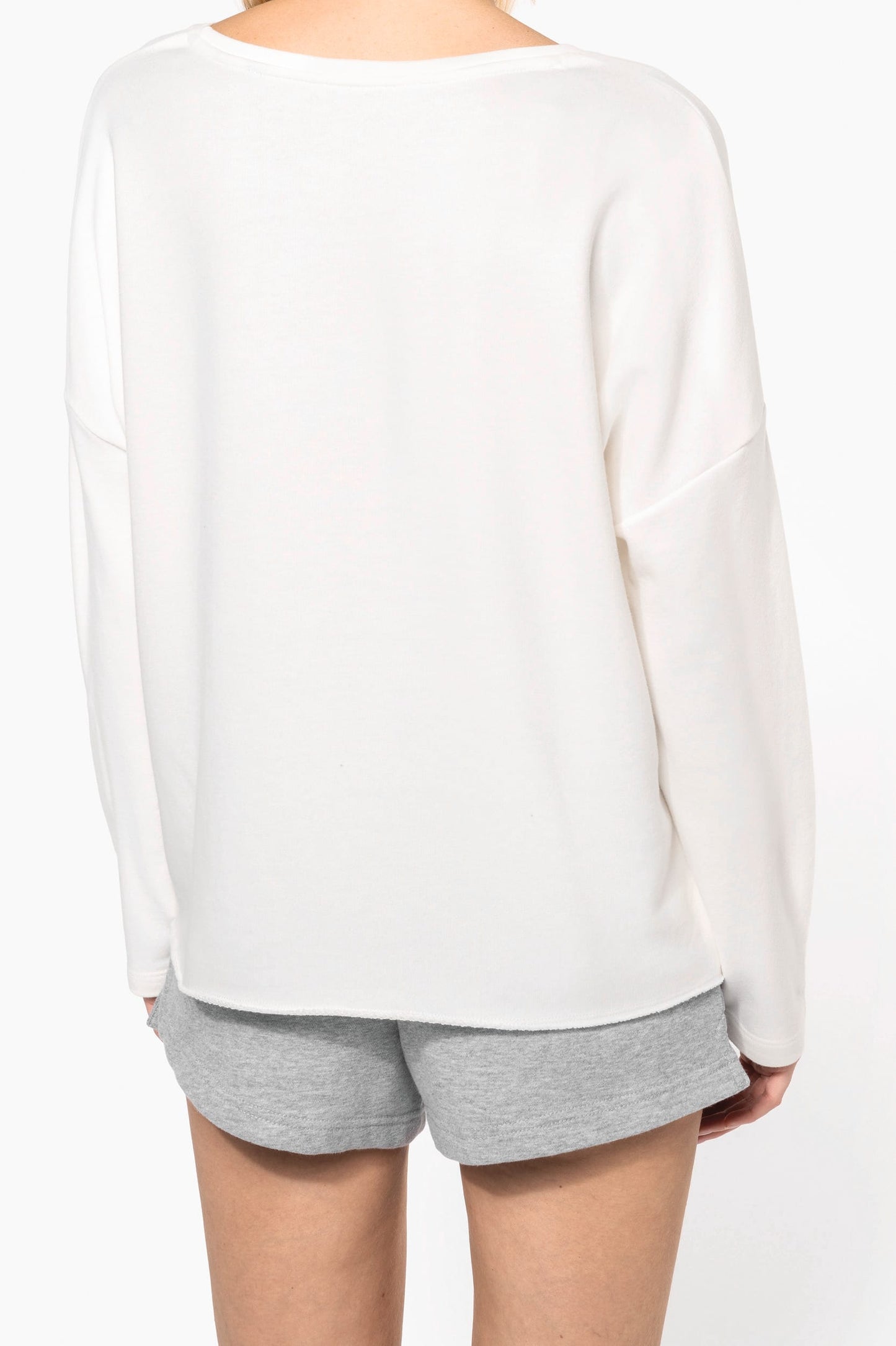 K471 - Felpa oversize "Loose" donna NON GARZATA