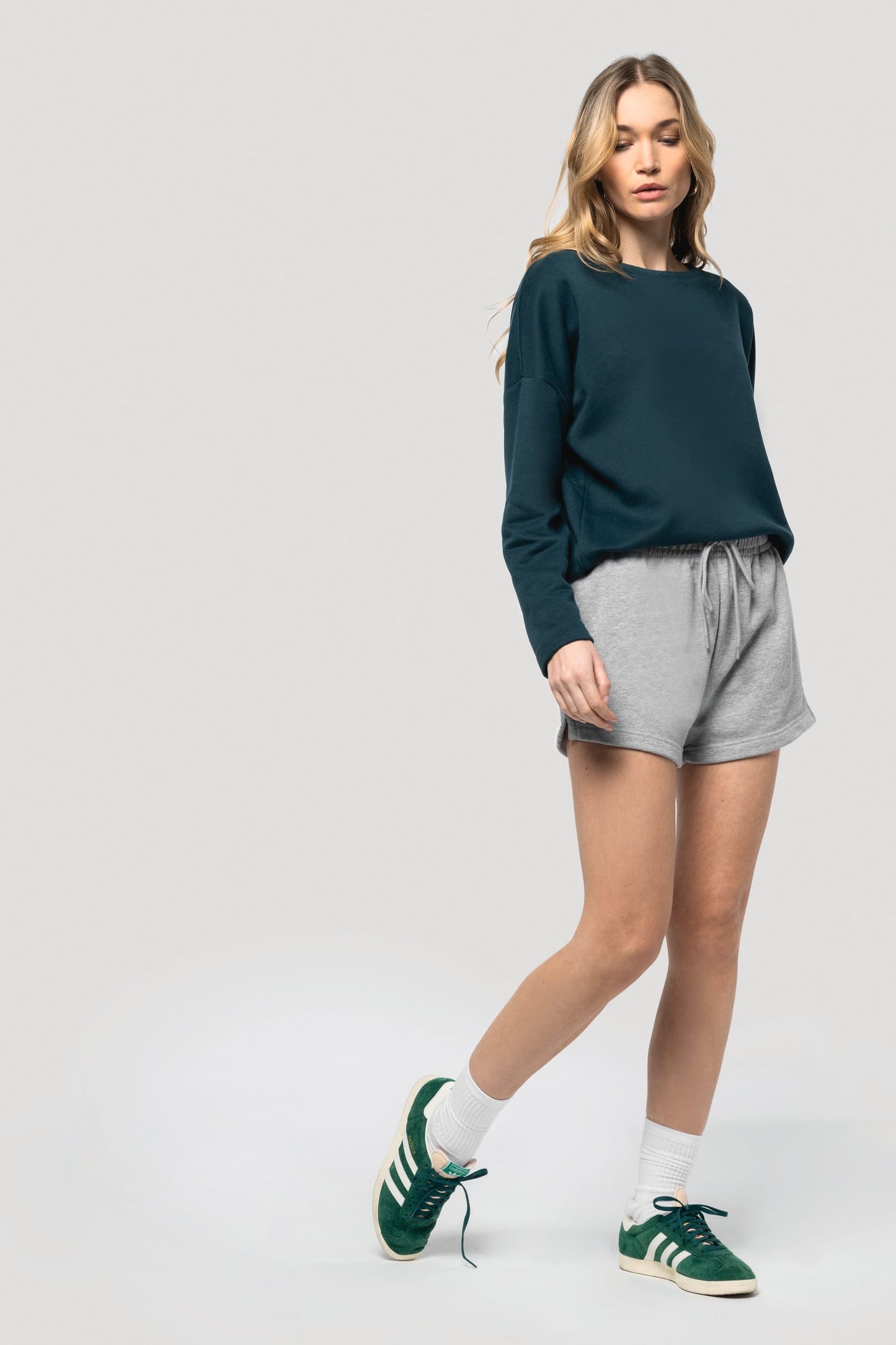 K471 - Felpa oversize "Loose" donna NON GARZATA