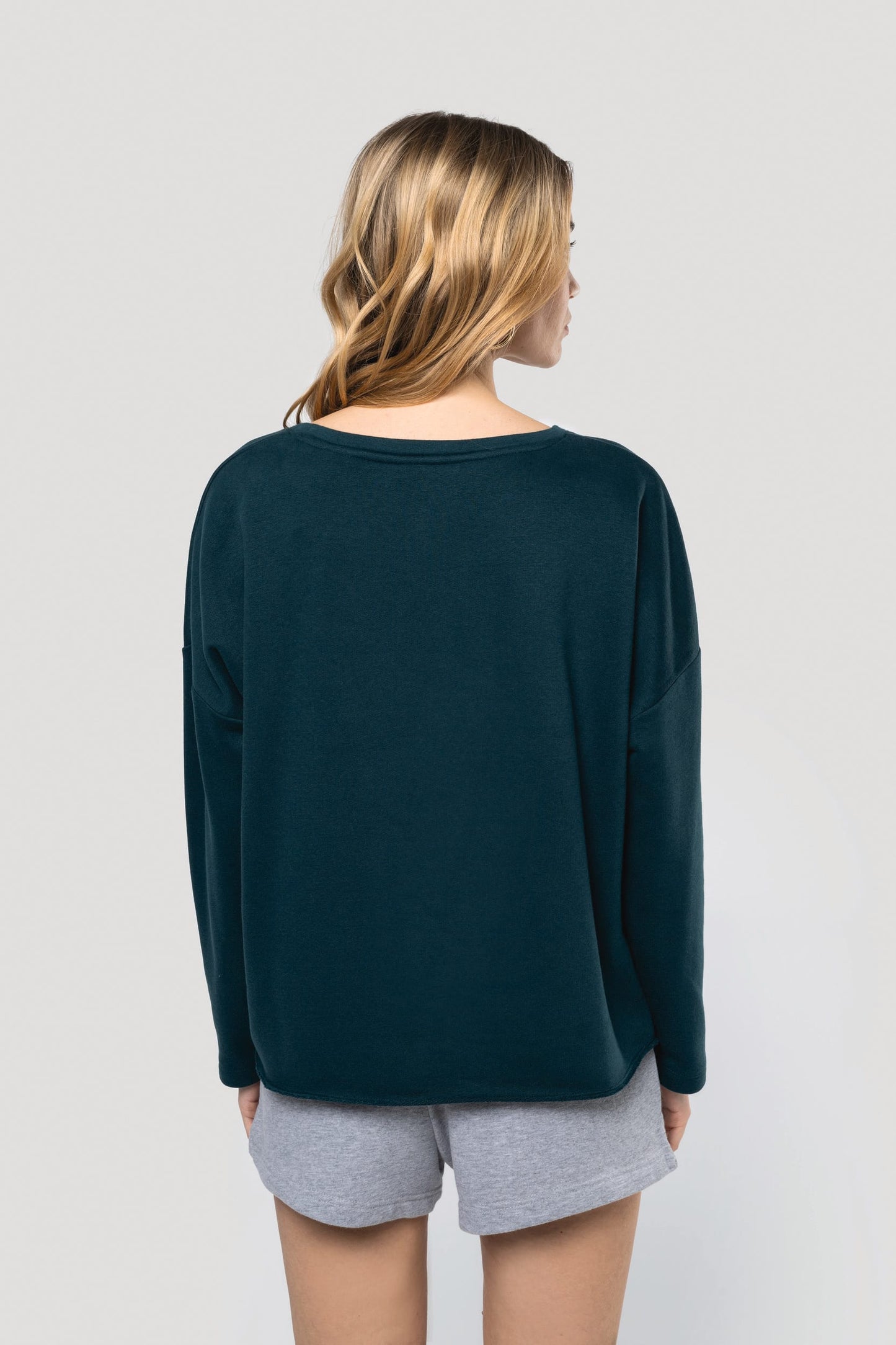 K471 - Felpa oversize "Loose" donna NON GARZATA