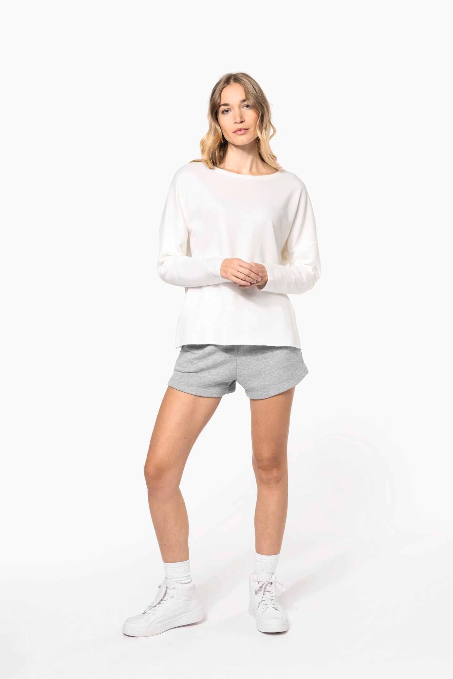 K471 - Felpa oversize "Loose" donna NON GARZATA