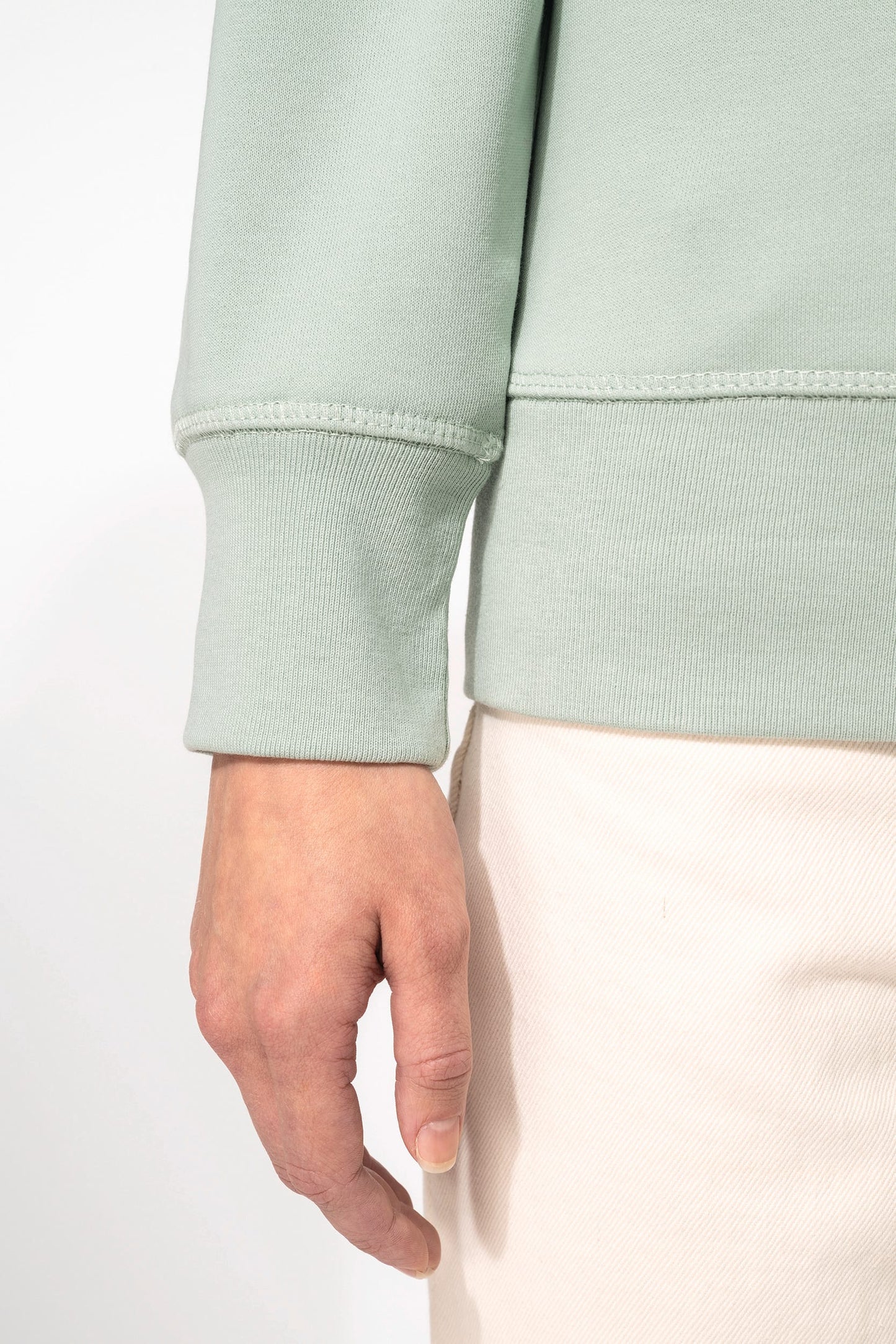K481C - Felpa donna BIO girocollo manica raglan NON GARZATA