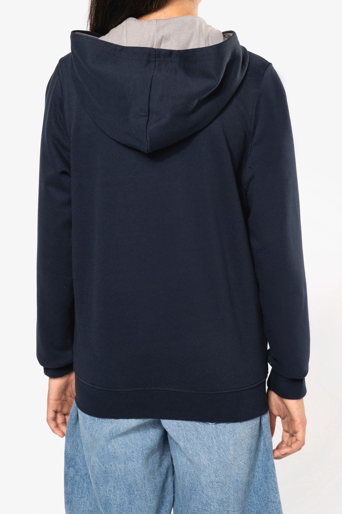 K486 - Felpa bambino con cappuccio full zip