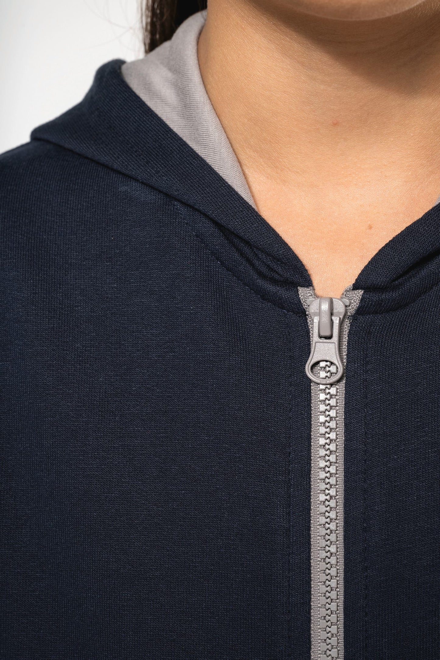 K486 - Felpa bambino con cappuccio full zip